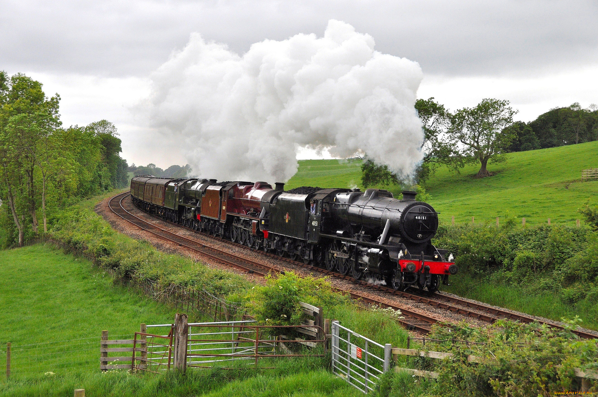 техника, паровозы, железная, дорога, рельсы, паровоз