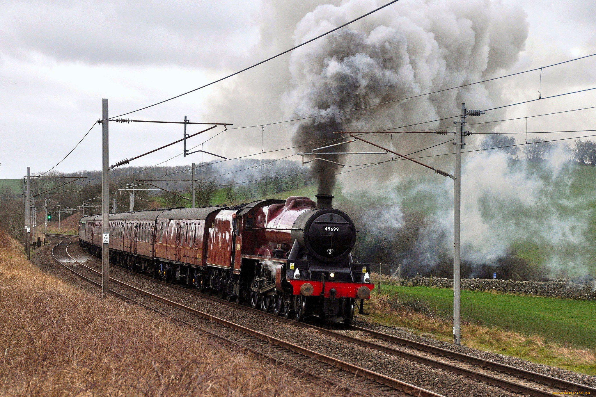 техника, паровозы, паровоз, рельсы, дорога, железная