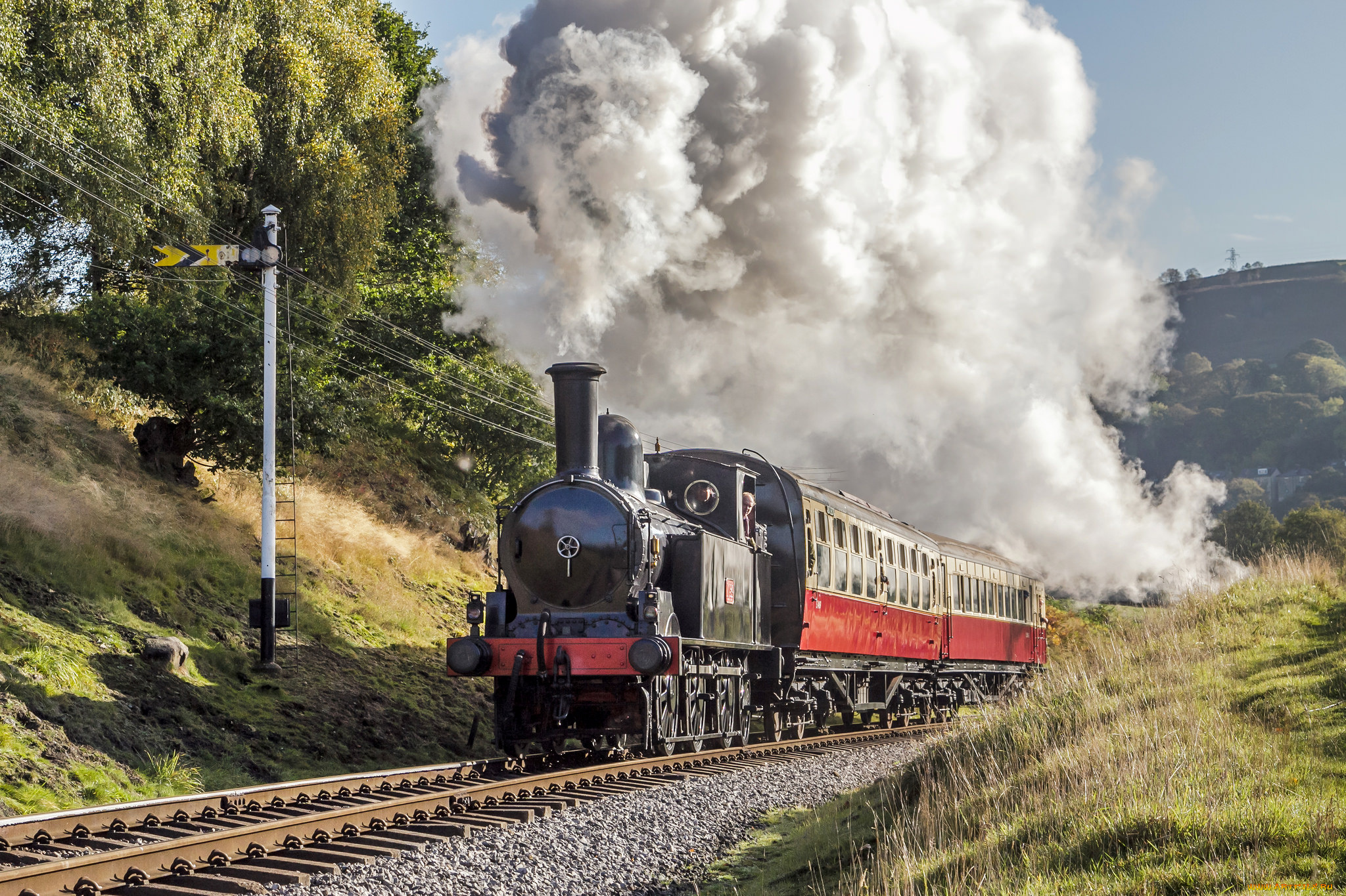 техника, паровозы, паровоз, рельсы, железная, дорога