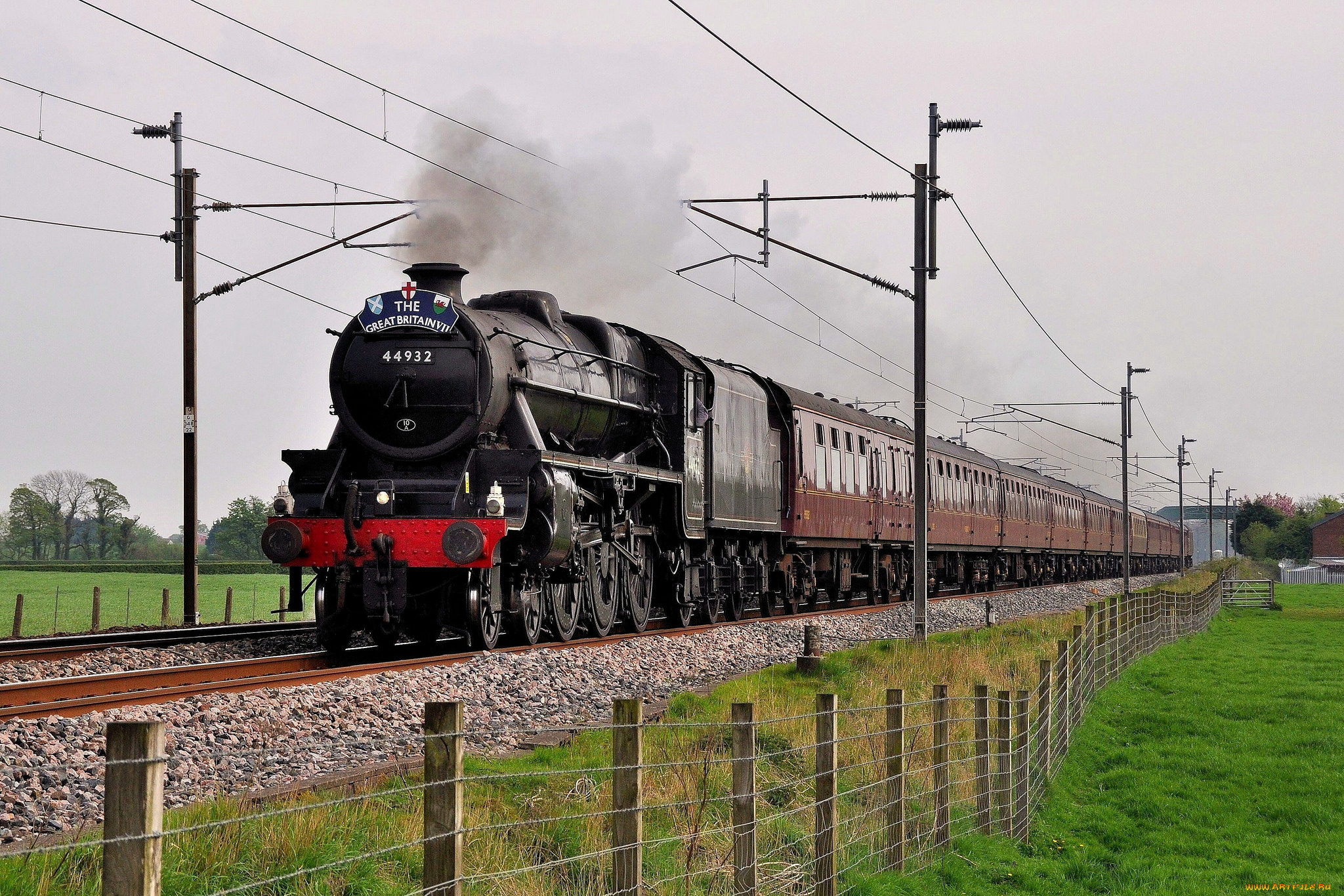 техника, паровозы, дорога, железная, паровоз, рельсы