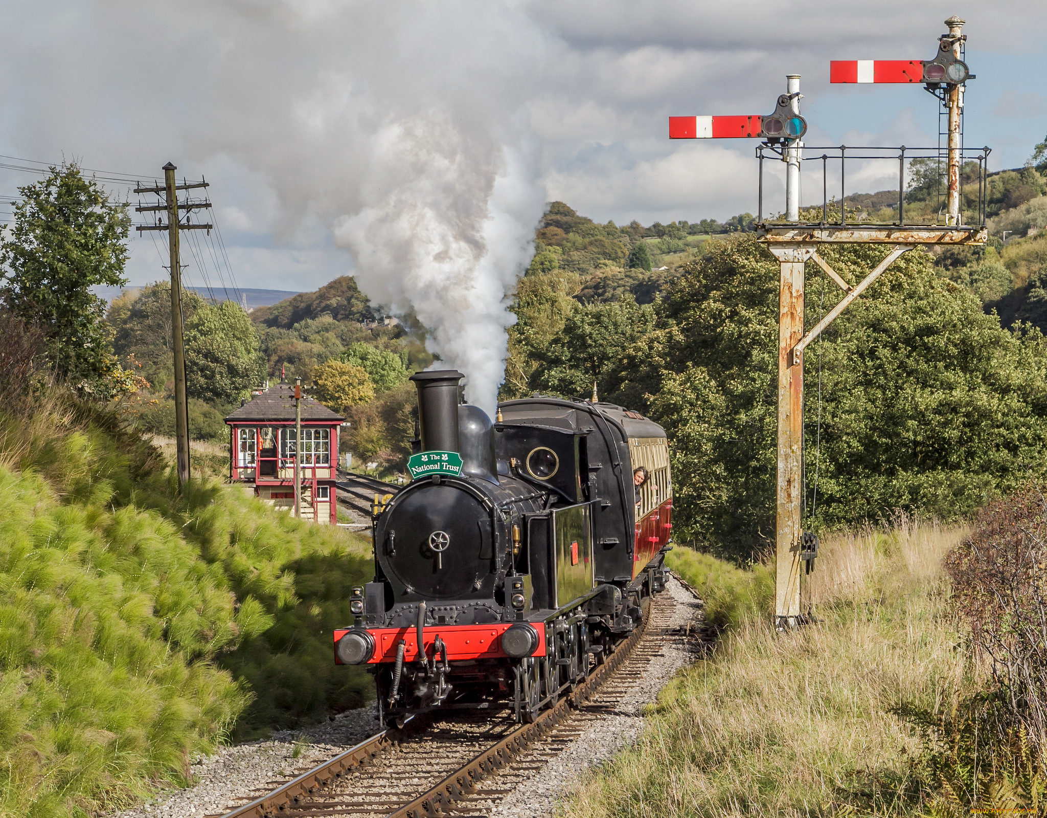 техника, паровозы, дорога, железная, рельсы, паровоз
