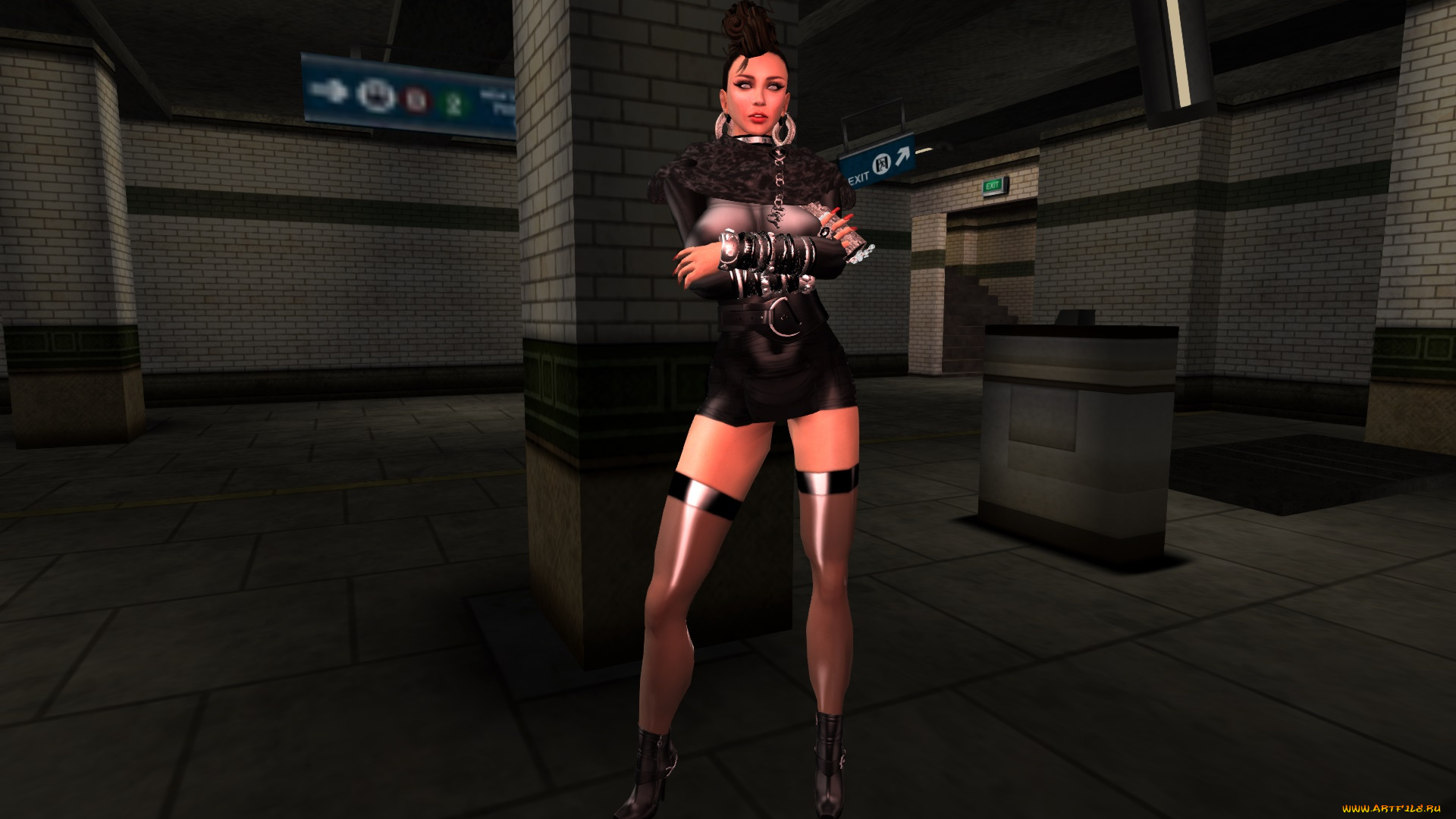 3д, графика, люди, , people, девушка, взгляд, фон