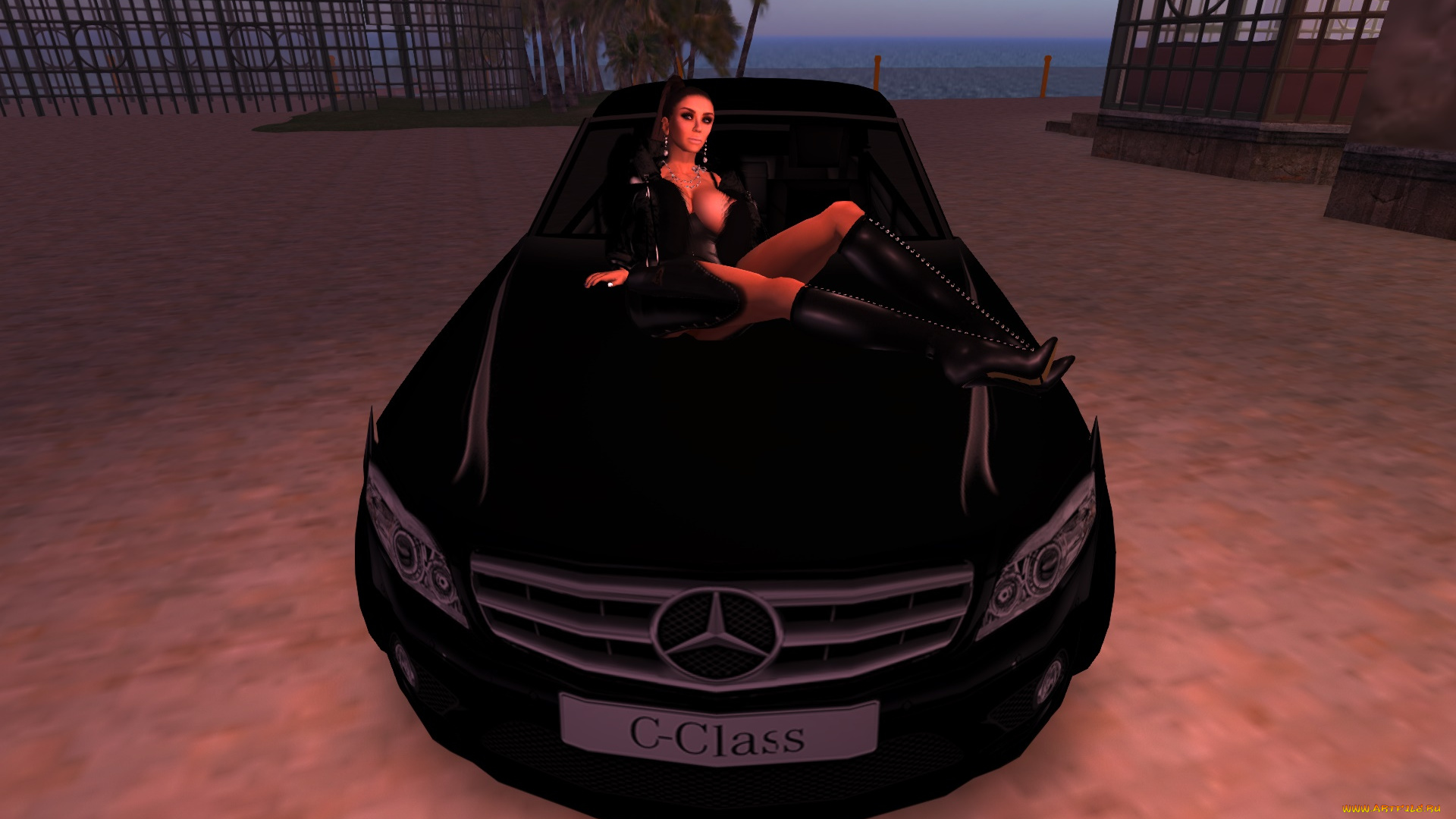 3д, графика, люди-авто, мото, , people-, car, , , moto, фон, автомобиль, взгляд, девушка