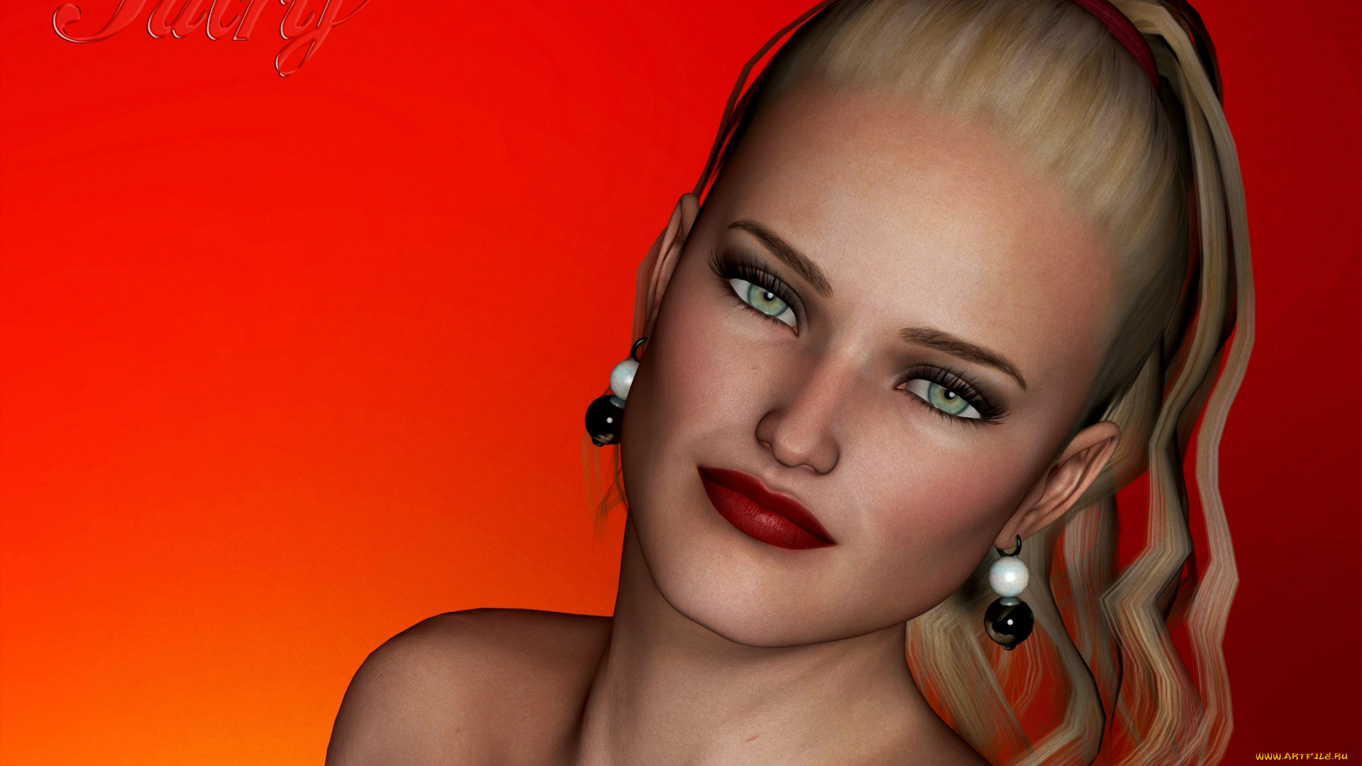 3д, графика, портрет, , portraits, взгляд, фон, девушка