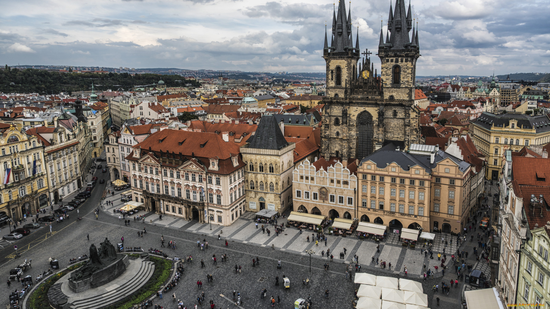 old, town, square, |, prague, города, прага, , Чехия, площадь, башни