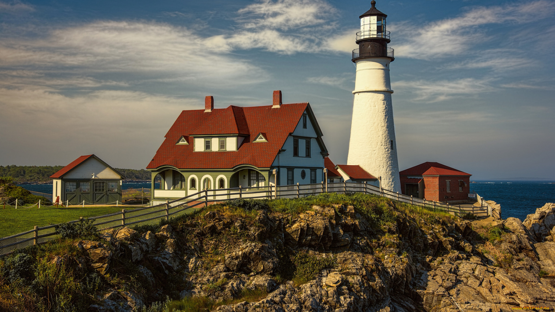 природа, маяки, маяк, побережье