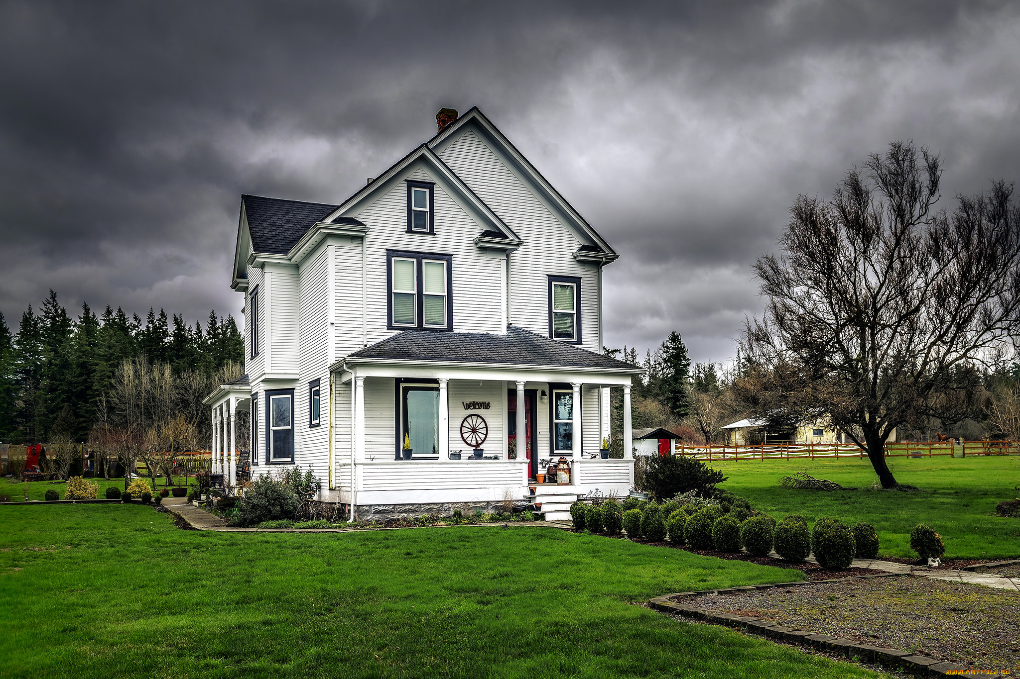 города, -, здания, , дома, дом, загородный