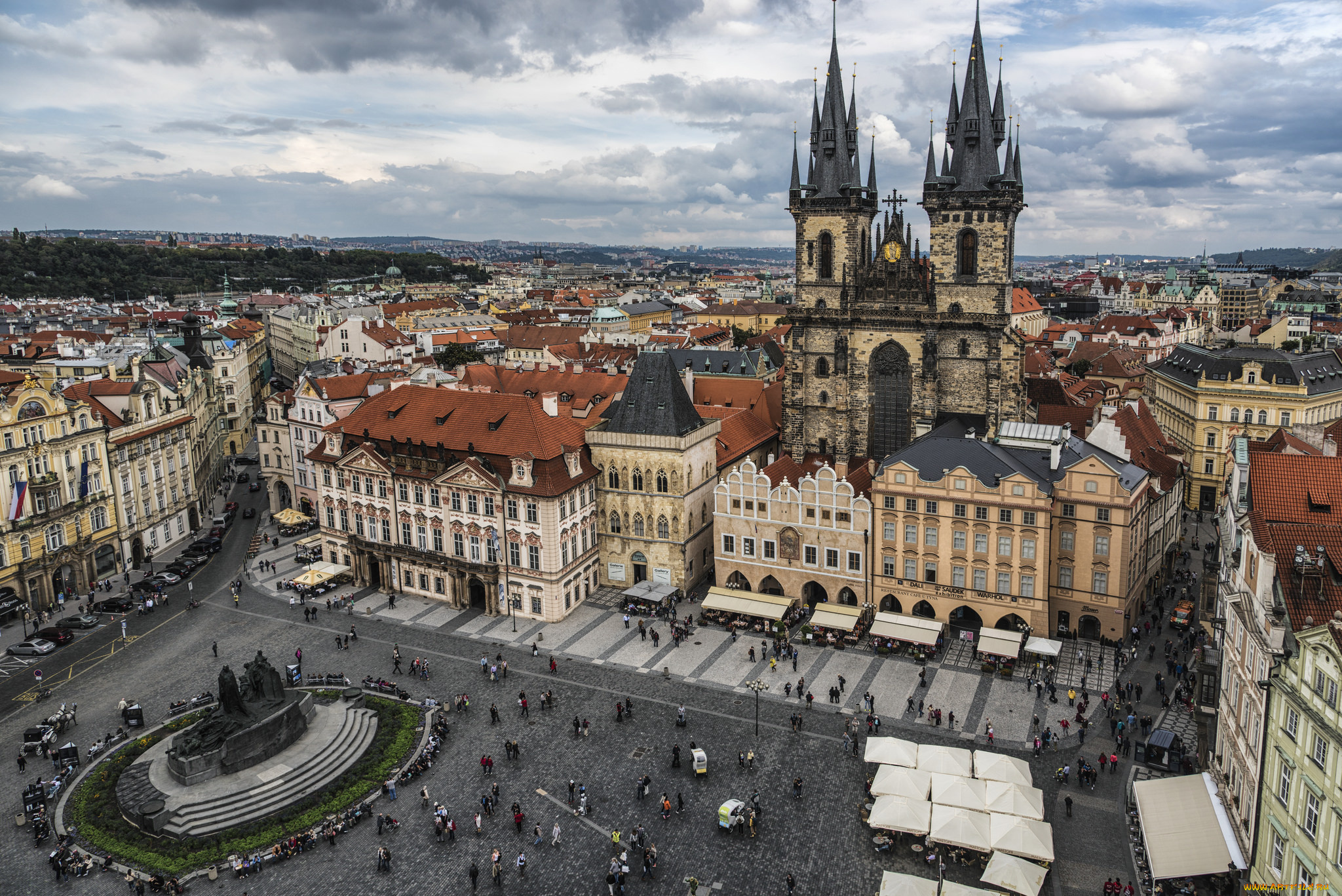 old, town, square, |, prague, города, прага, , Чехия, площадь, башни