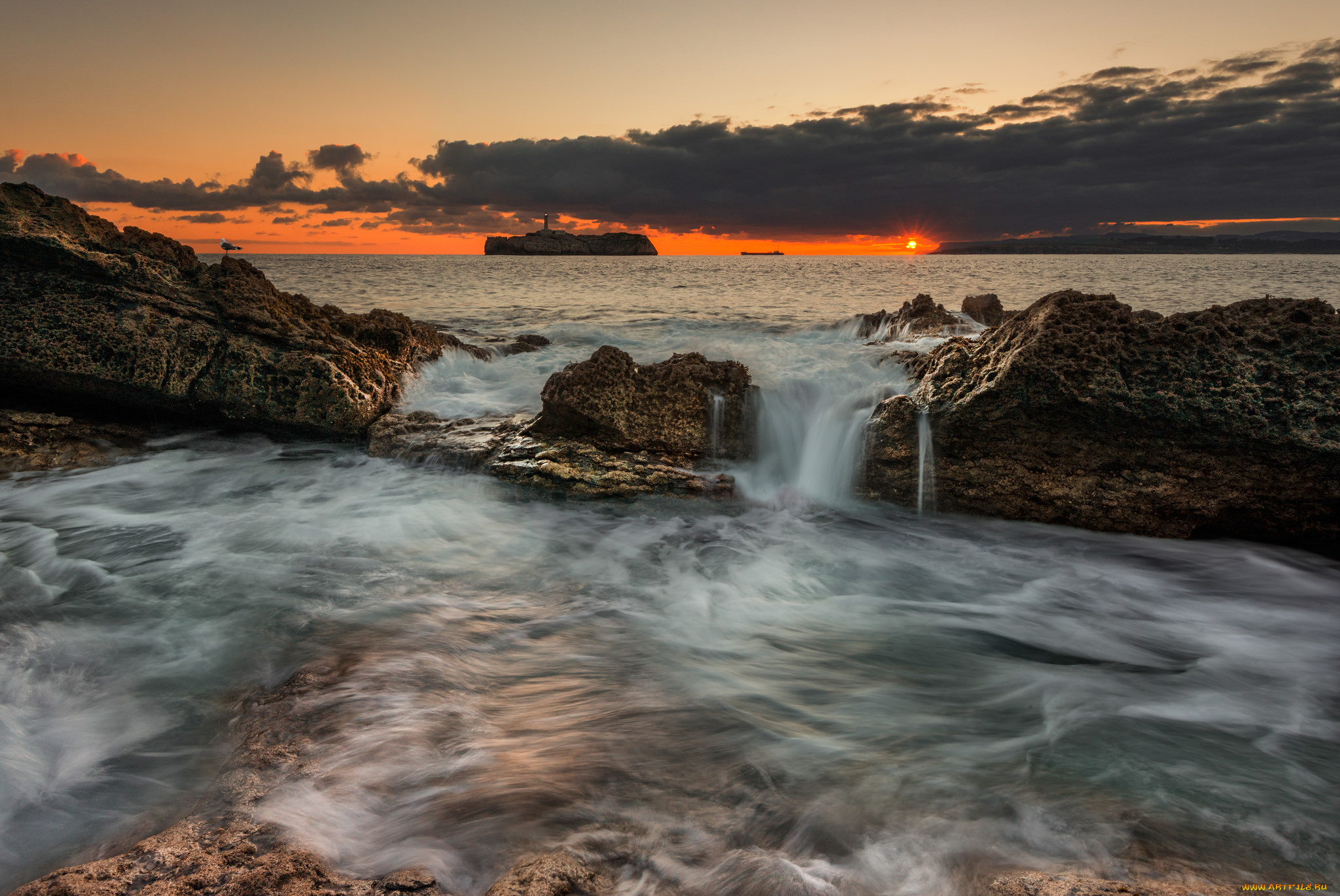 природа, побережье, берег, море