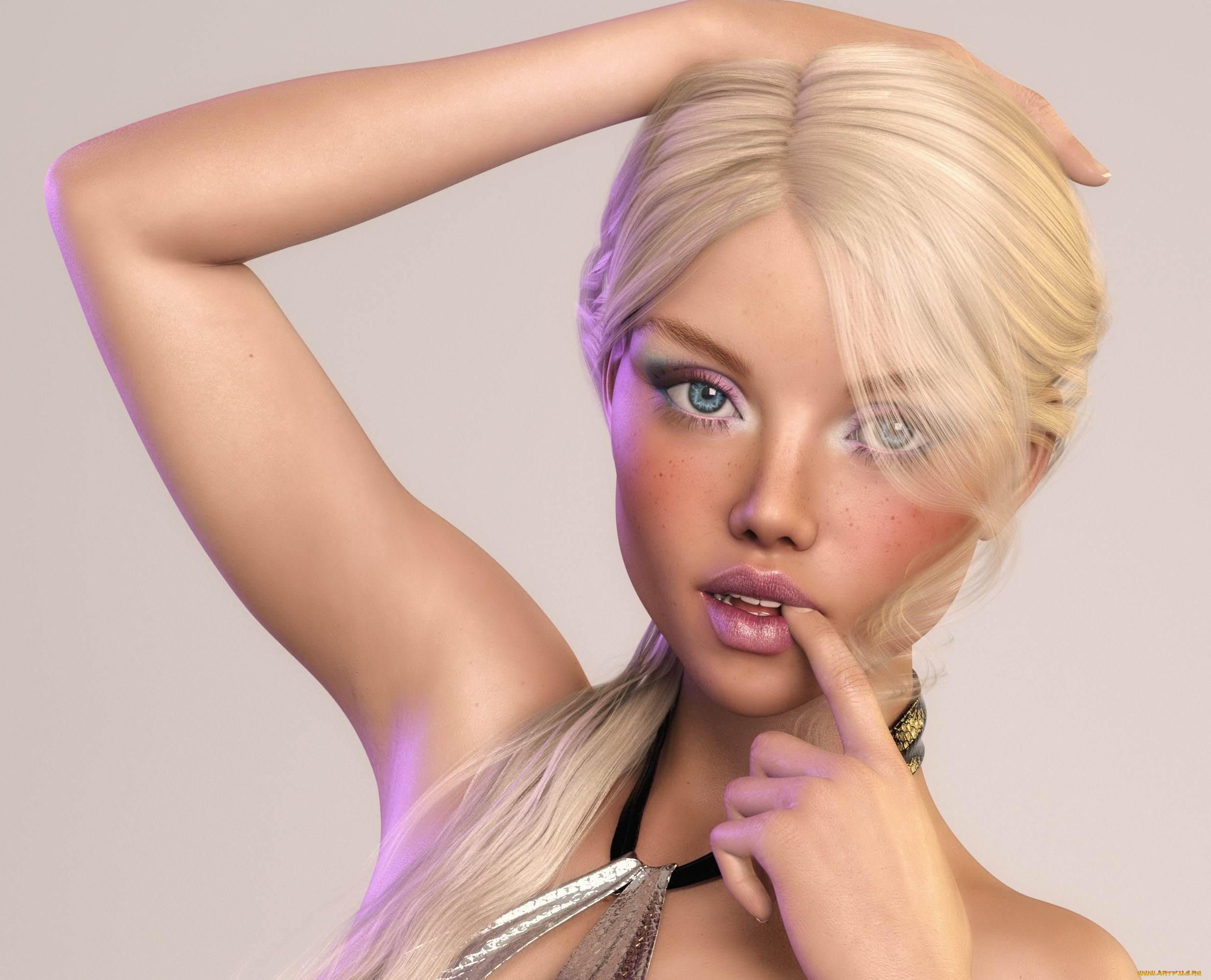 3д, графика, портрет, , portraits, взгляд, девушка, фон