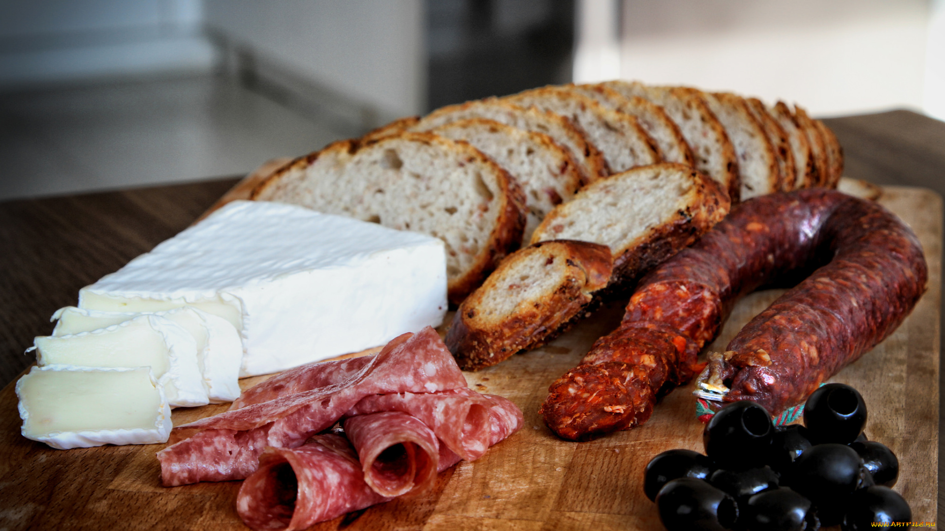 еда, разное, сыр, хлеб, колбаса