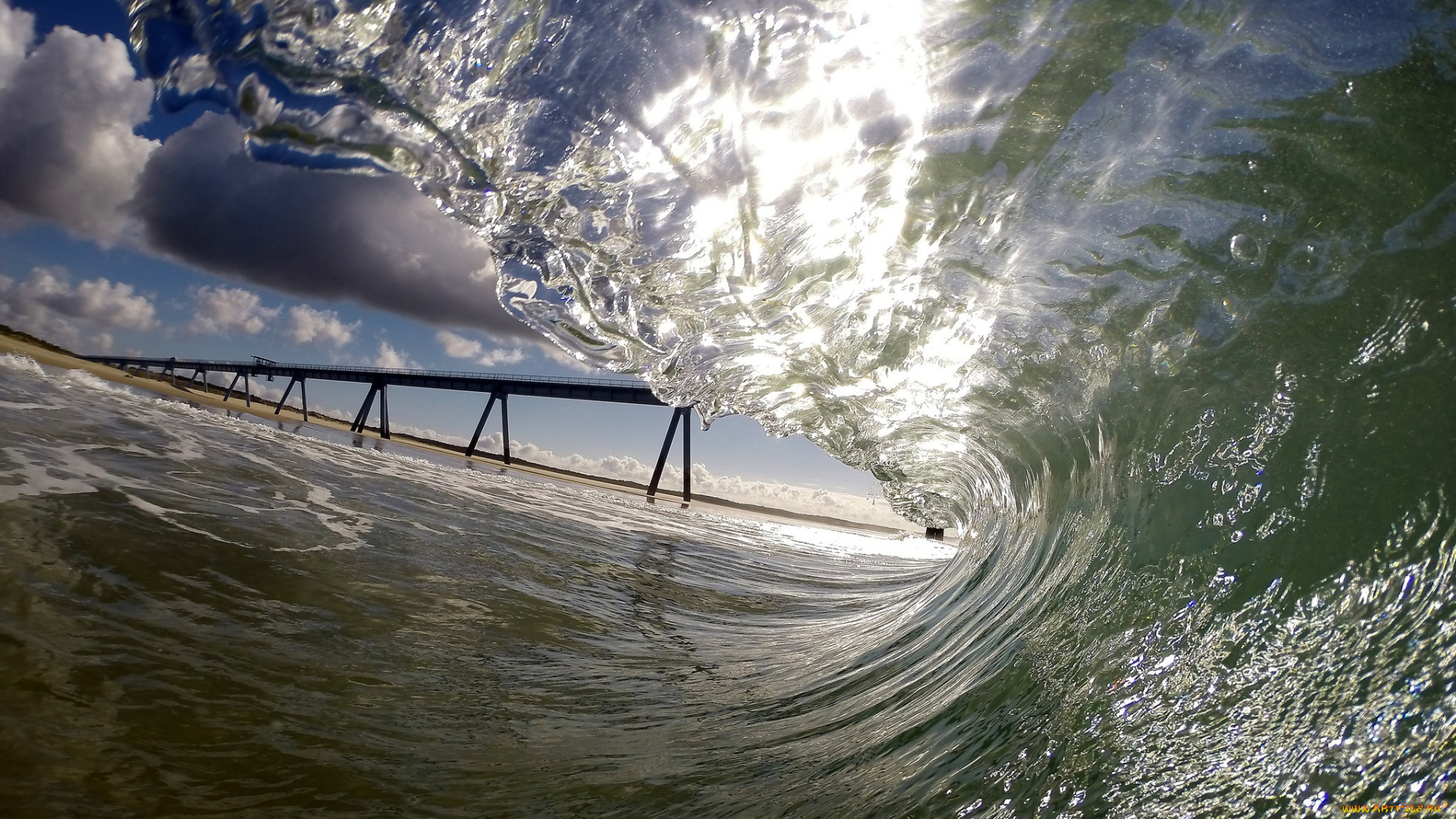 природа, стихия, волна