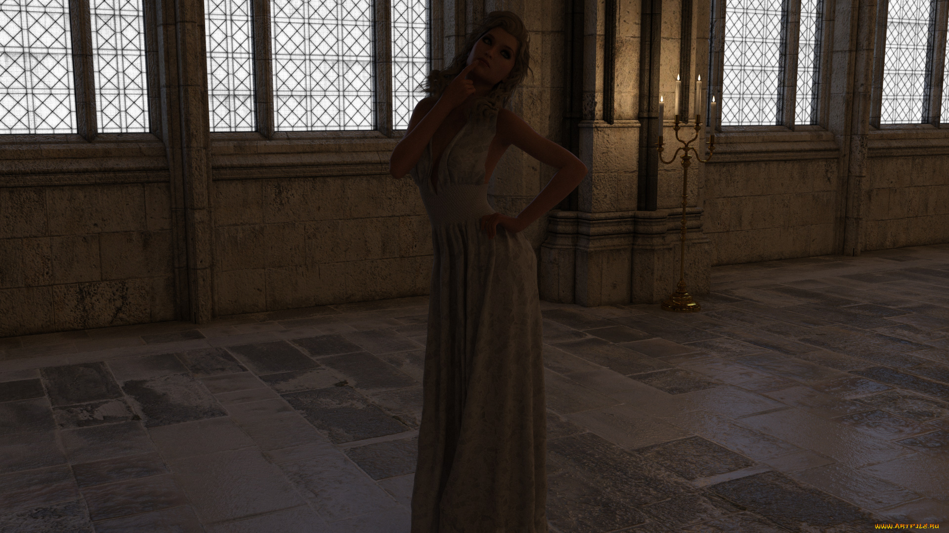 3д, графика, люди, , people, девушка, взгляд, фон