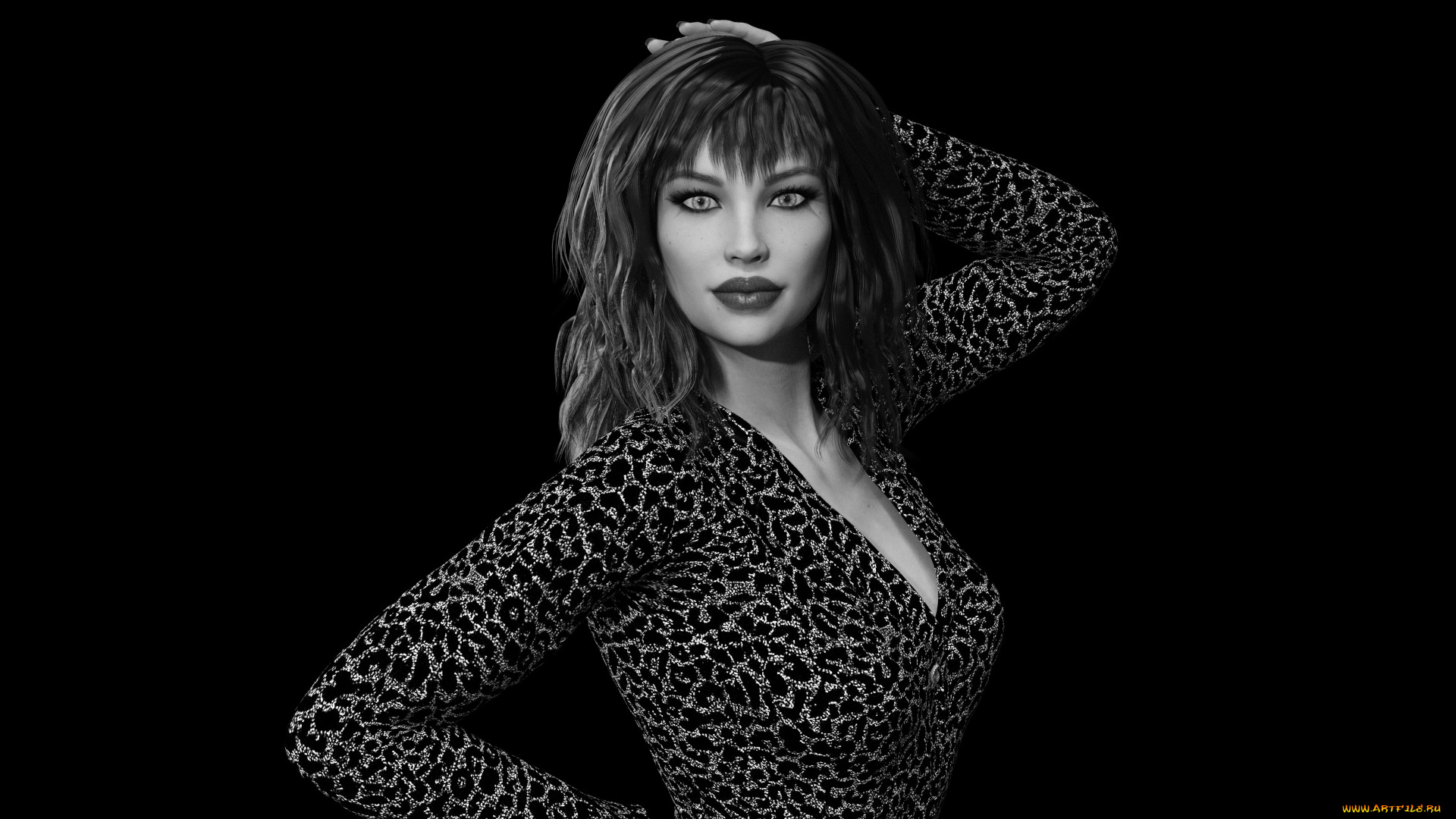 3д, графика, люди, , people, фон, взгляд, девушка