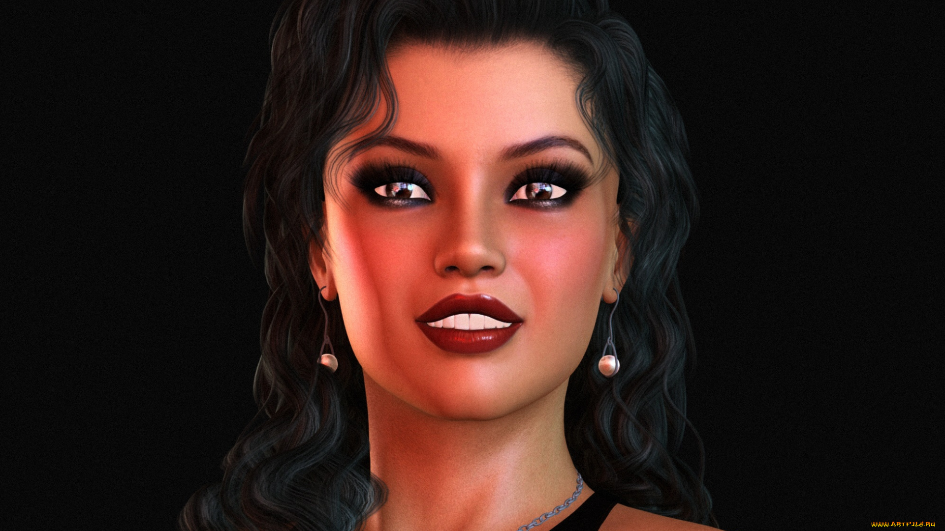 3д, графика, портрет, , portraits, фон, девушка, взгляд