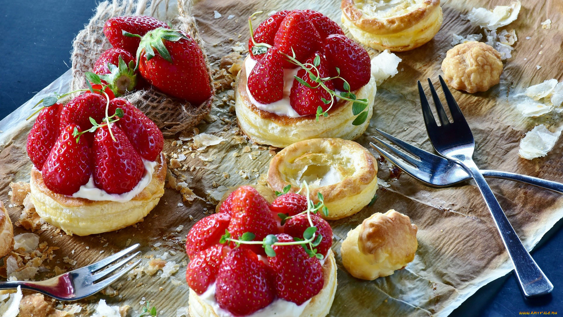 еда, пирожные, , кексы, , печенье, заварные, клубника