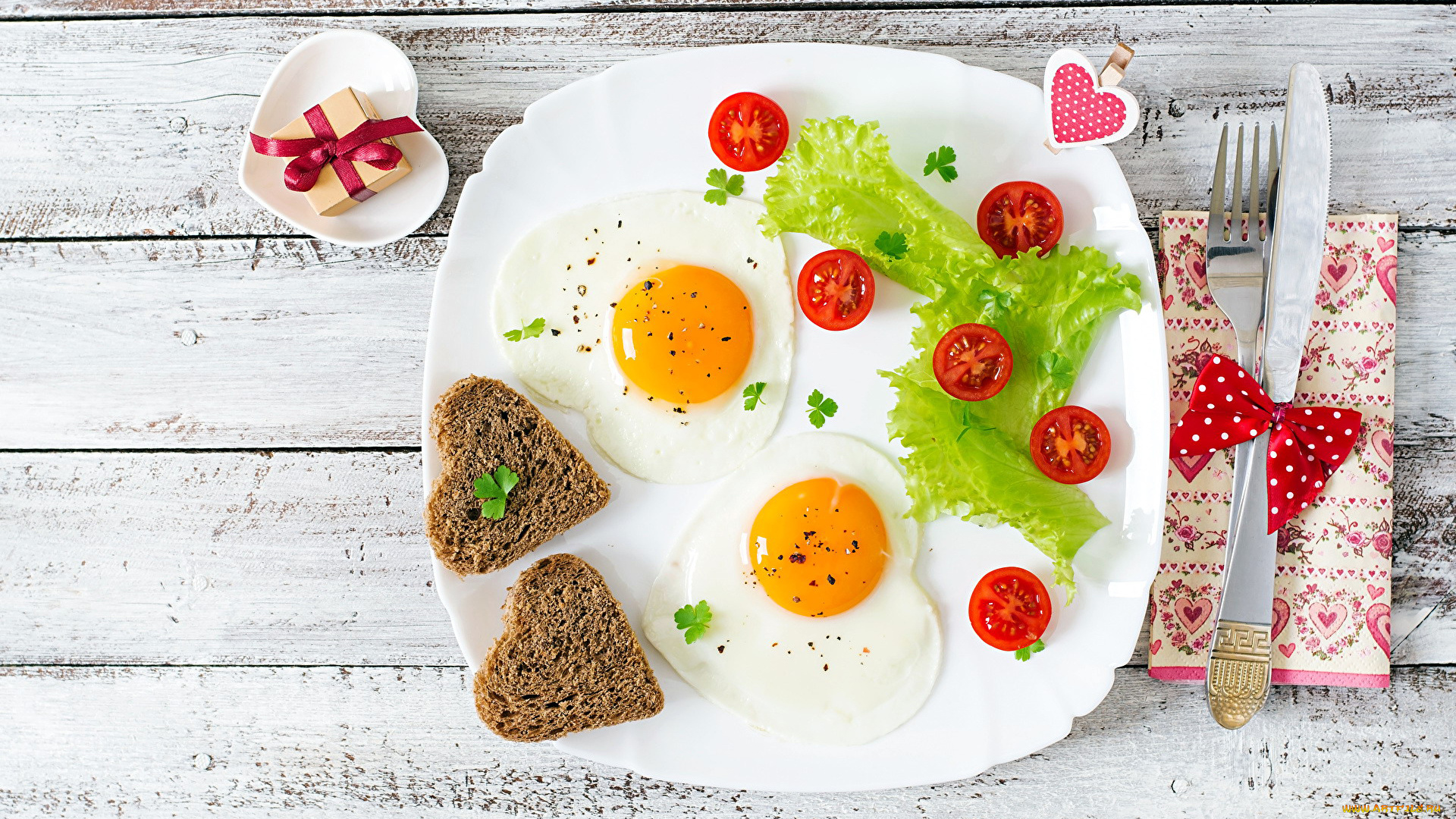 еда, Яичные, блюда, глазунья, яичница, хлеб, помидоры, черри