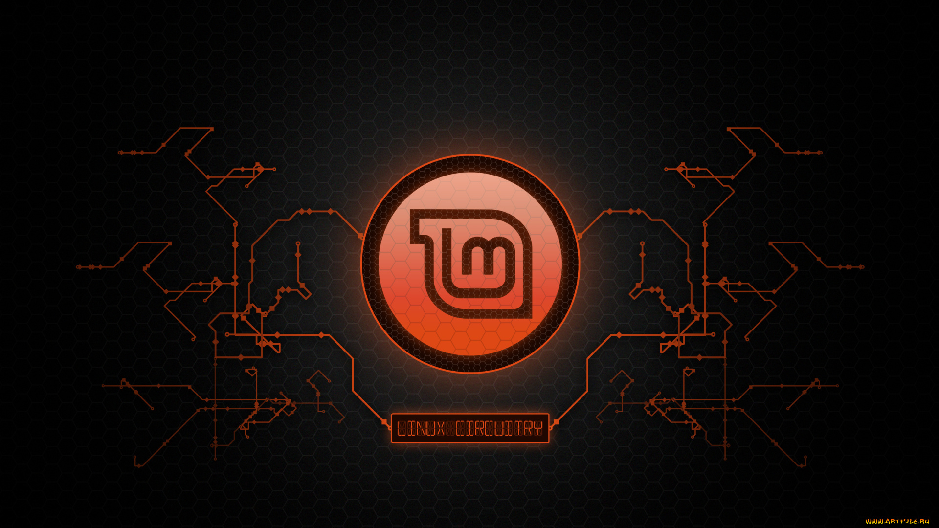 компьютеры, linux, логотип, фон