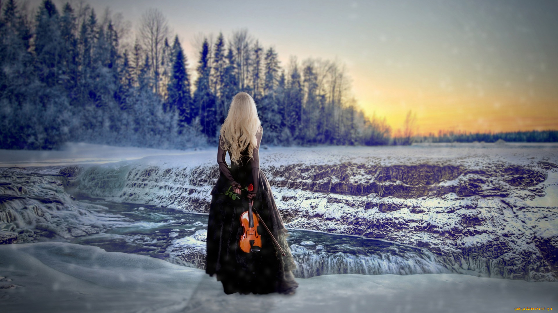 музыка, -другое, скрипка, девушка