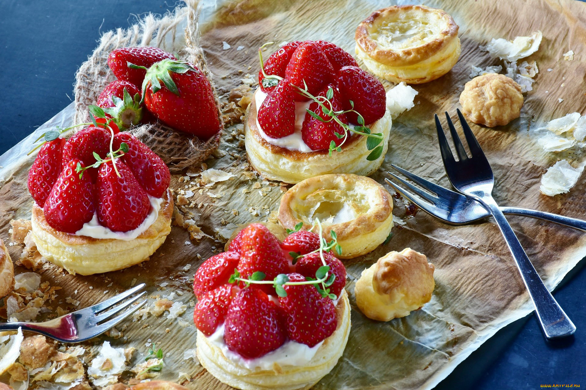 еда, пирожные, , кексы, , печенье, заварные, клубника