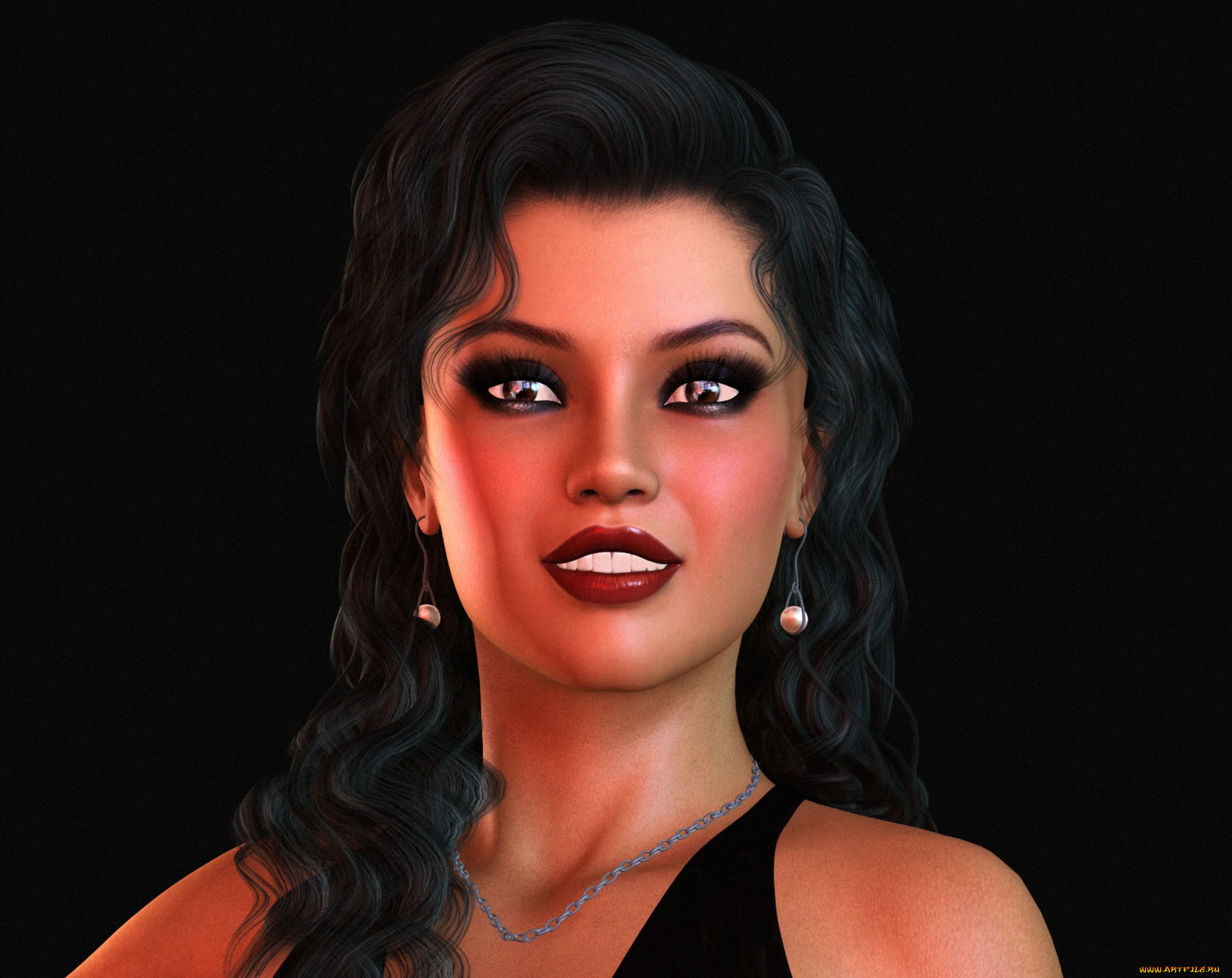 3д, графика, портрет, , portraits, фон, девушка, взгляд