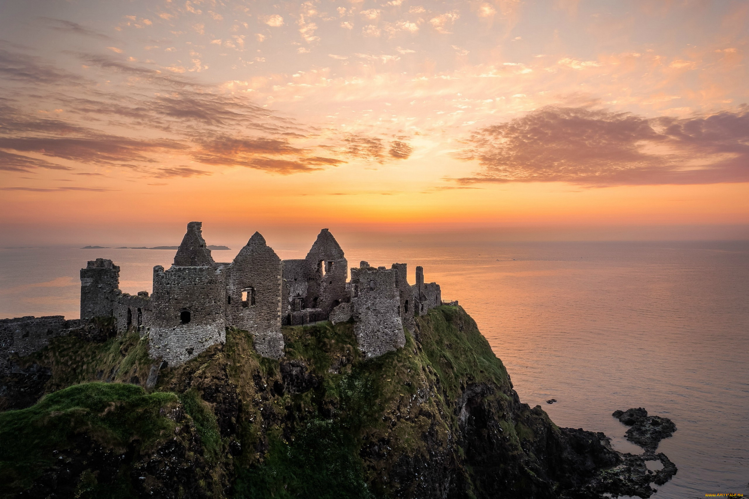 dunluce, castle, города, замки, ирландии, dunluce, castle