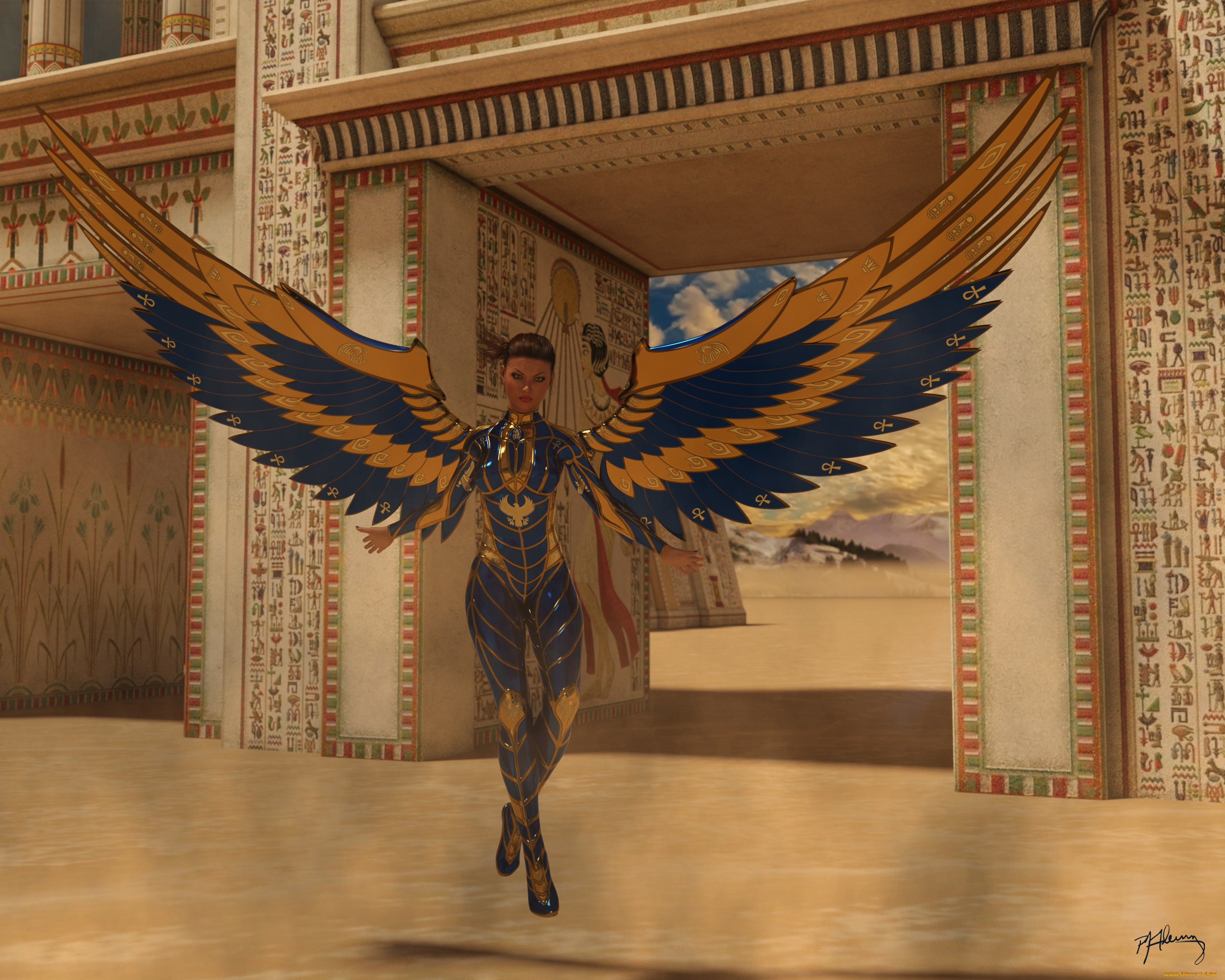 3д, графика, фантазия, , fantasy, фон, взгляд, девушка