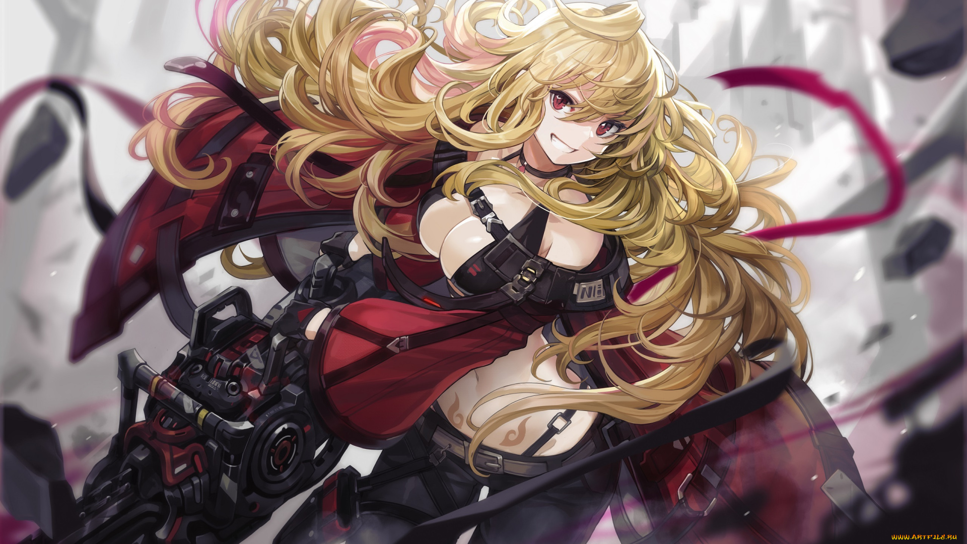 аниме, оружие, , техника, , технологии, девушка