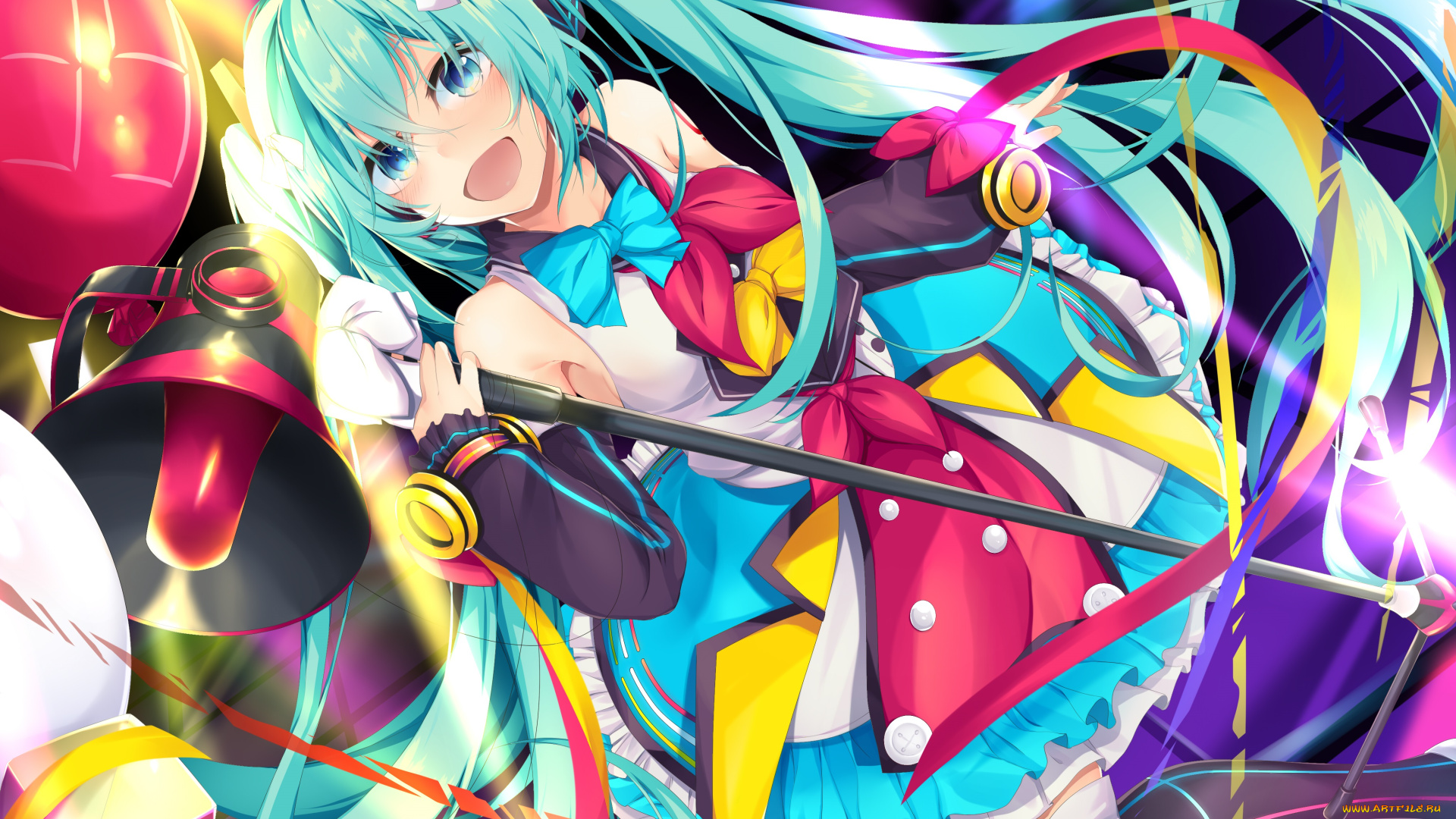 аниме, vocaloid, девушка