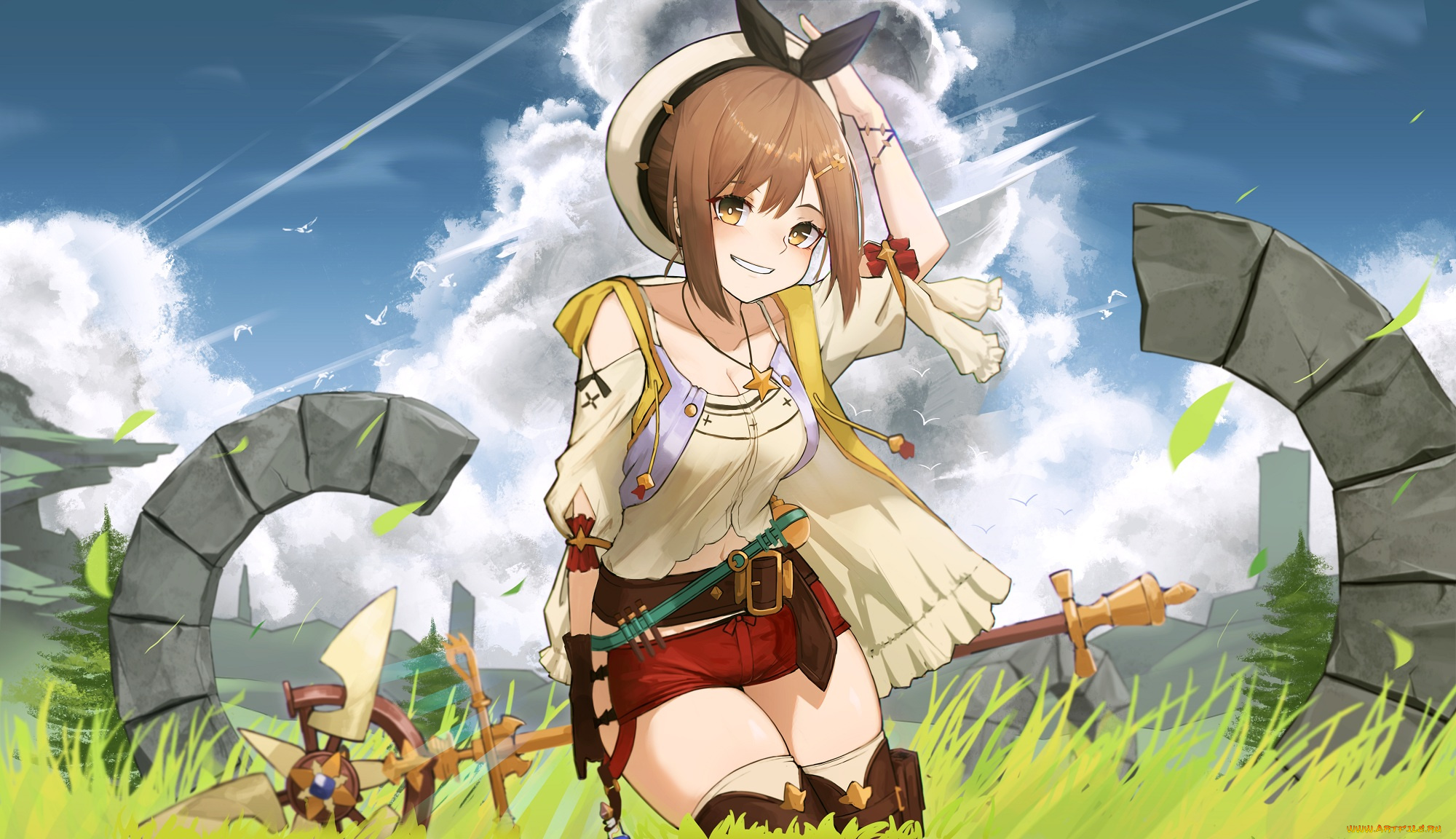 аниме, оружие, , техника, , технологии, девушка