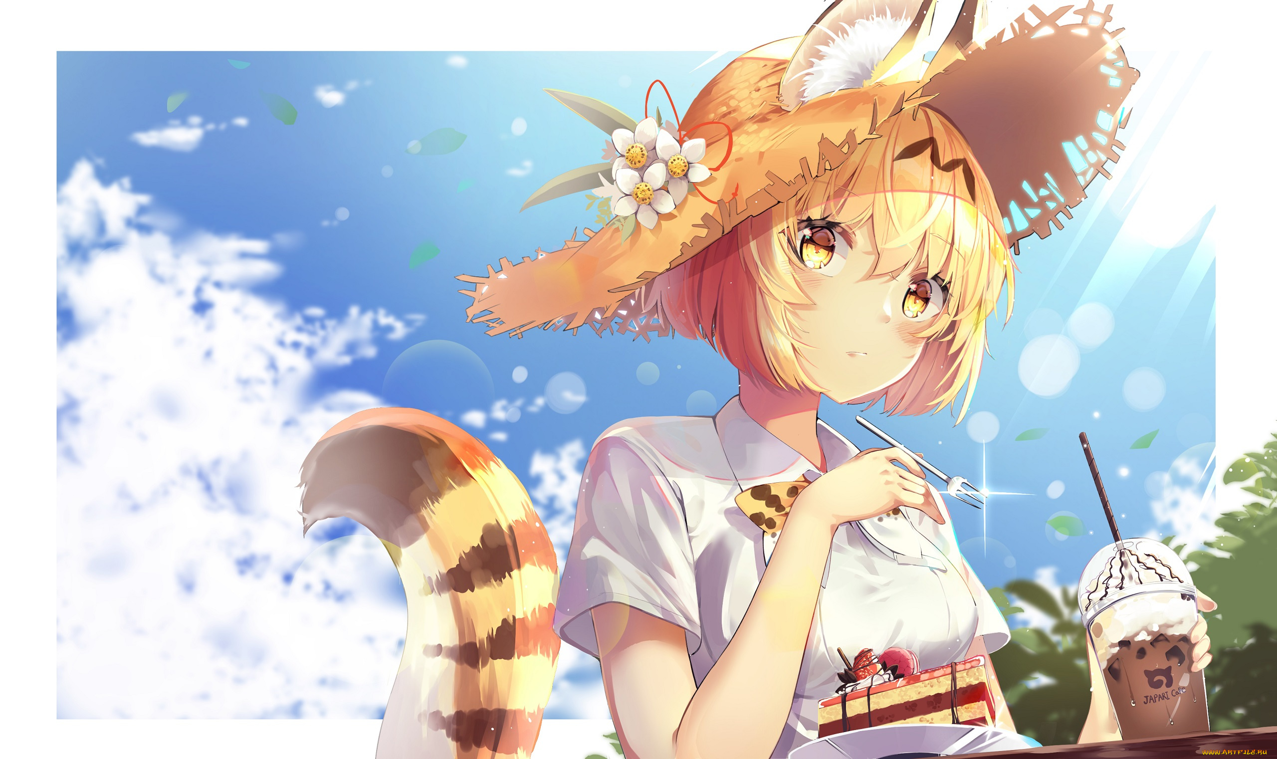 аниме, kemono, friends, девушка
