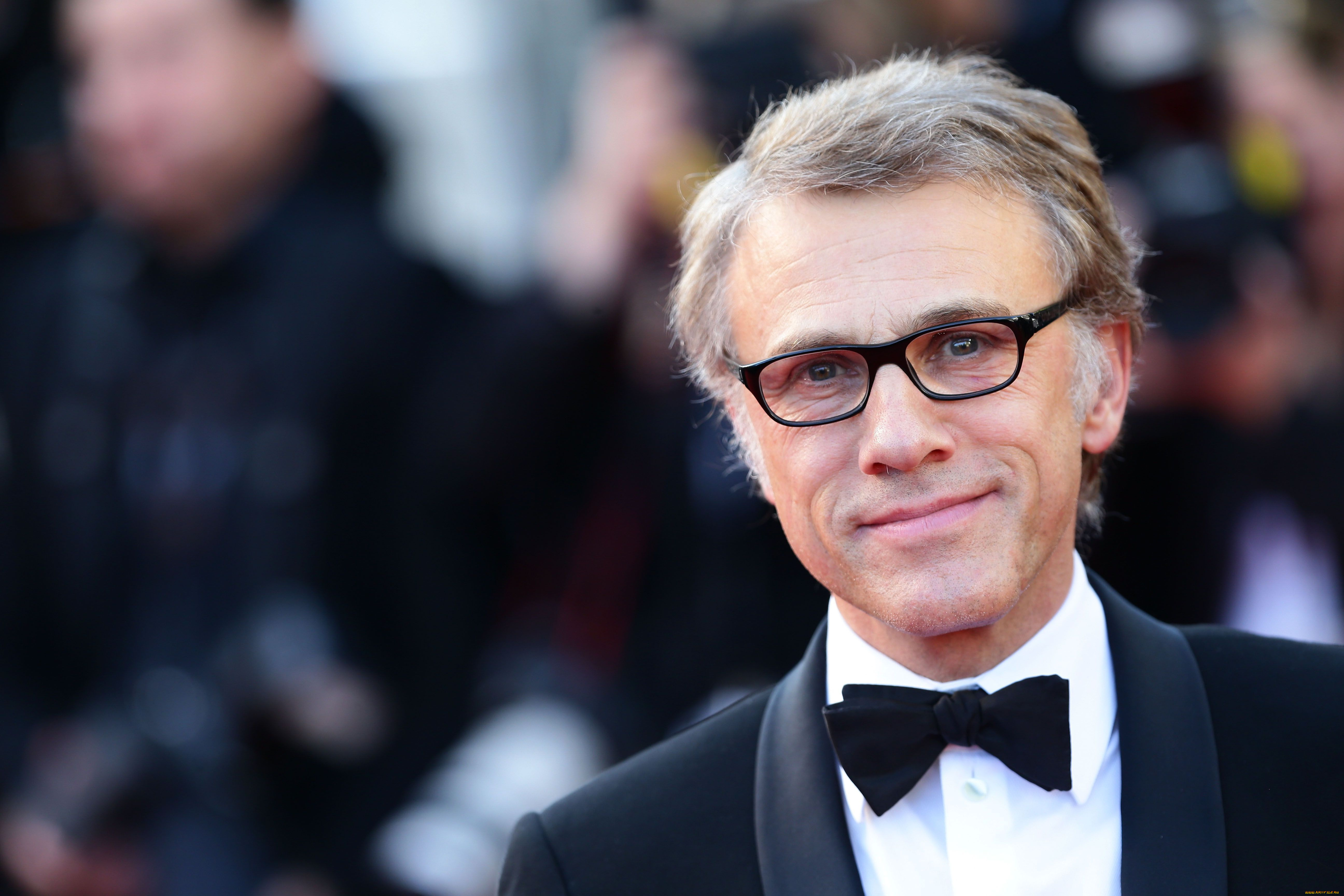 christoph, waltz, мужчины, костюм, улыбка, лицо, очки, christoph, waltz