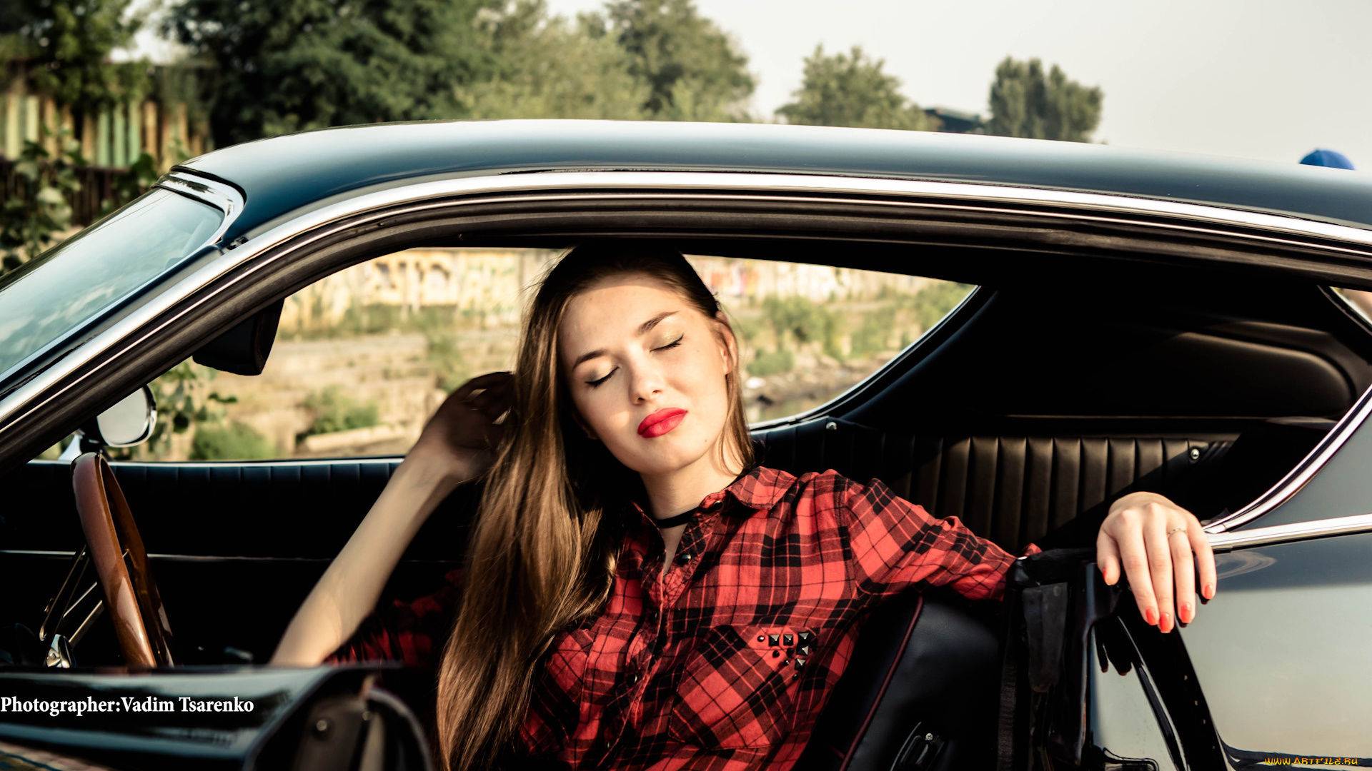 девушки, -, брюнетки, , шатенки, блондинка, рубашка, машина