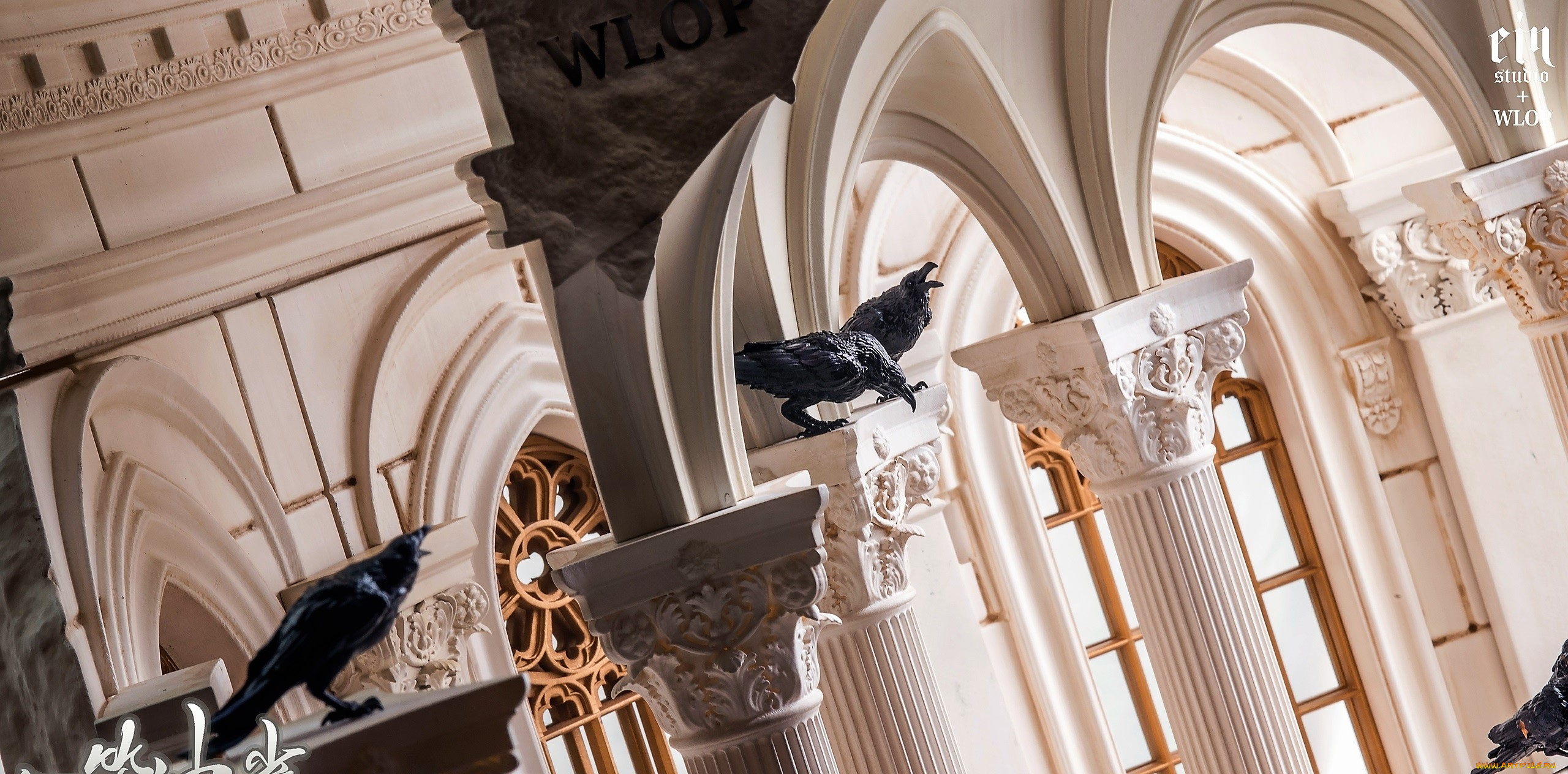 фэнтези, _ghost, blade, , , призрачный, клинок, вороны, дворец