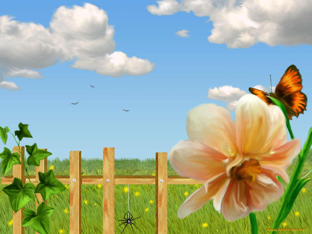 рисованные, природа