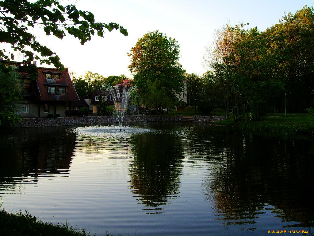 города, фонтаны