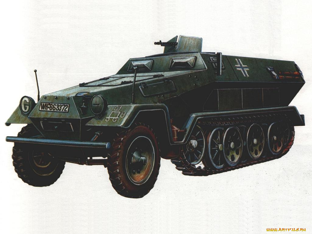 hanomag, sd, kfz, 251, ausf, 1940г, техника, военная