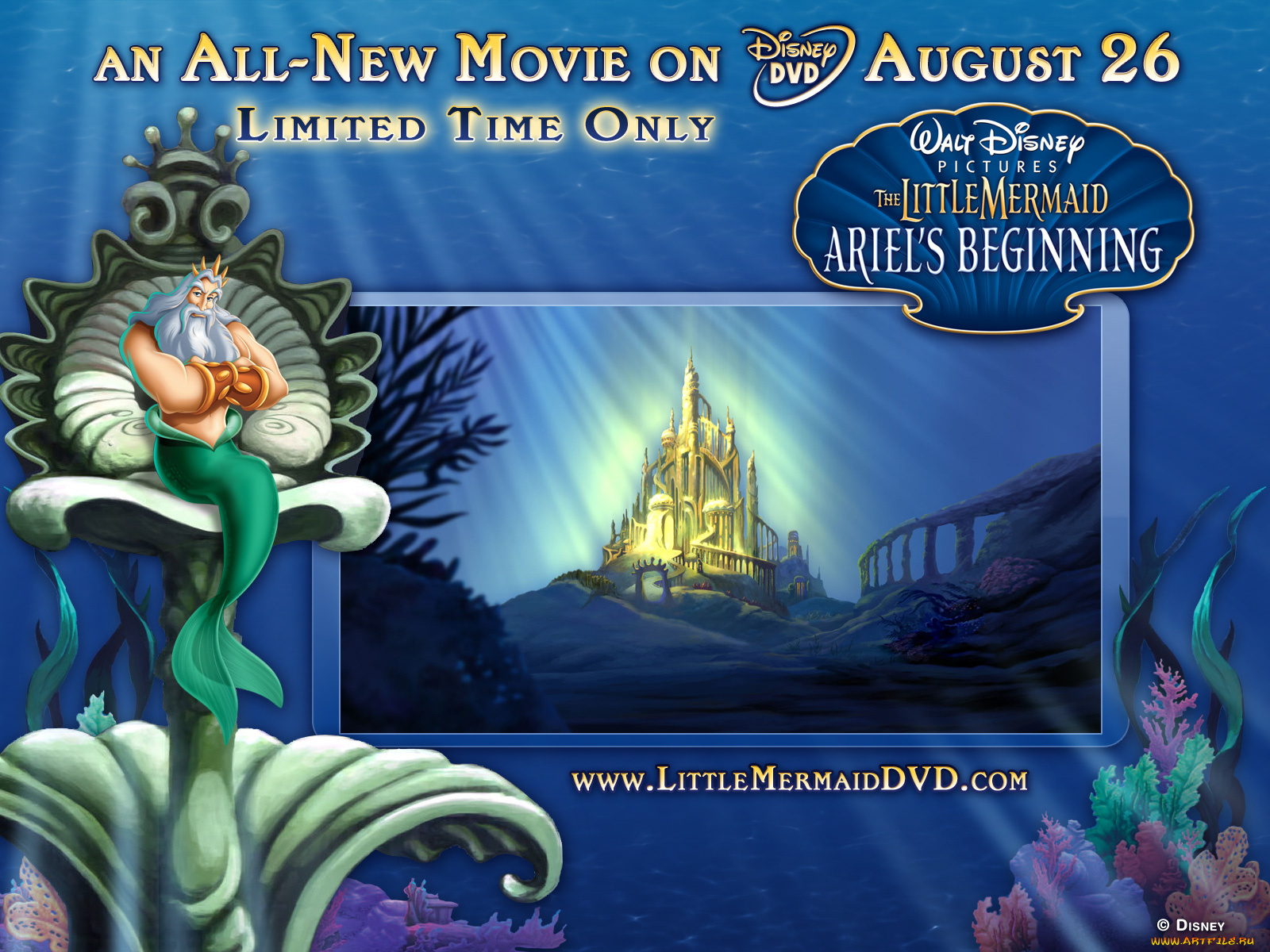 мультфильмы, the, little, mermaid