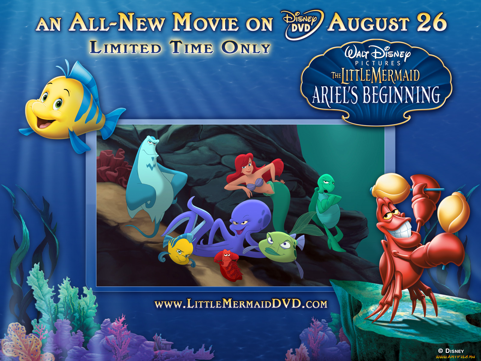 мультфильмы, the, little, mermaid