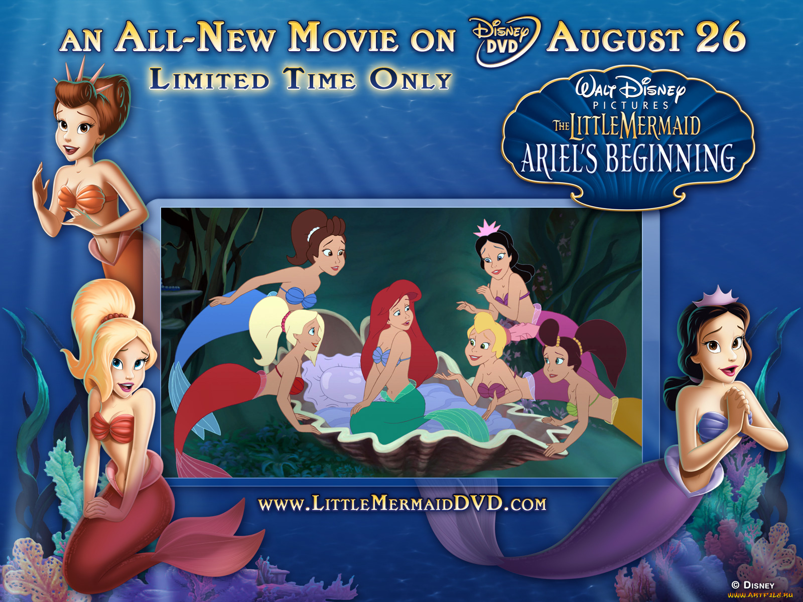 мультфильмы, the, little, mermaid