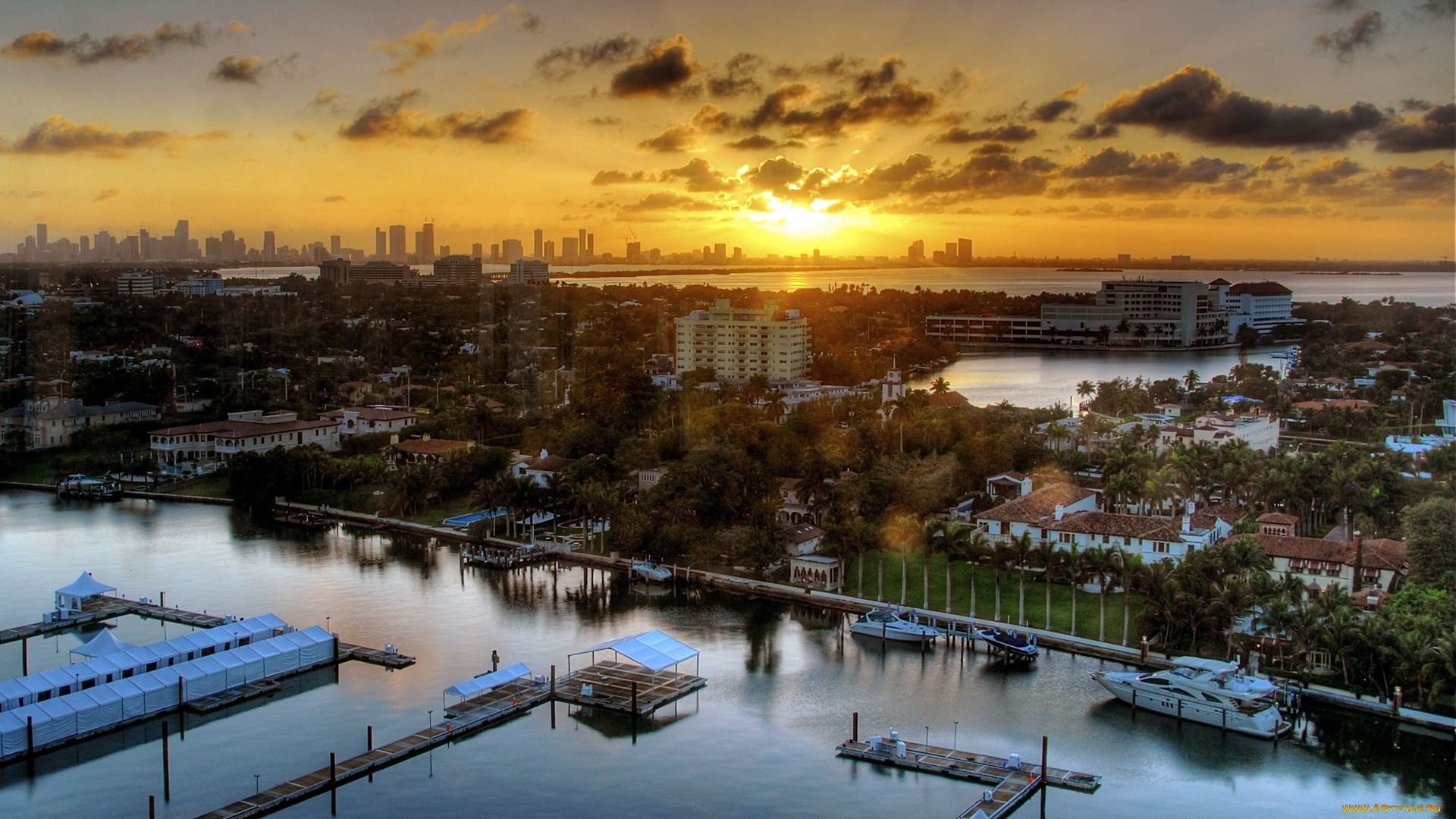 miami, города, пейзажи