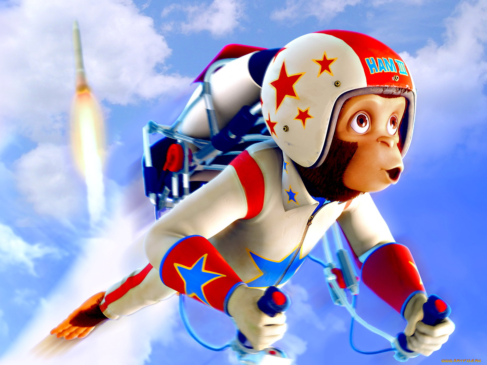 мартышки, космосе, ответный, удар, 3d, мультфильмы, space, chimps, zartog, strikes, back