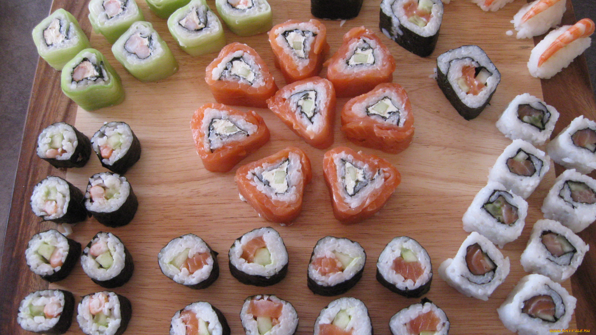 еда, рыба, морепродукты, суши, роллы, поднос, креветки, рис