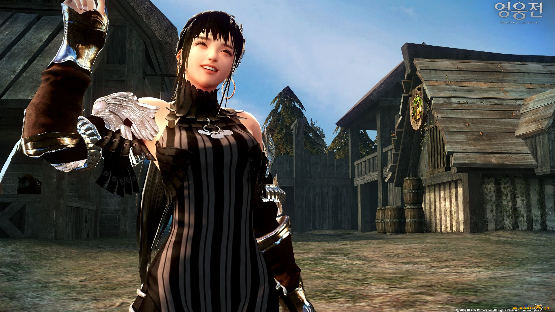 видео, игры, vindictus, двор, девушка