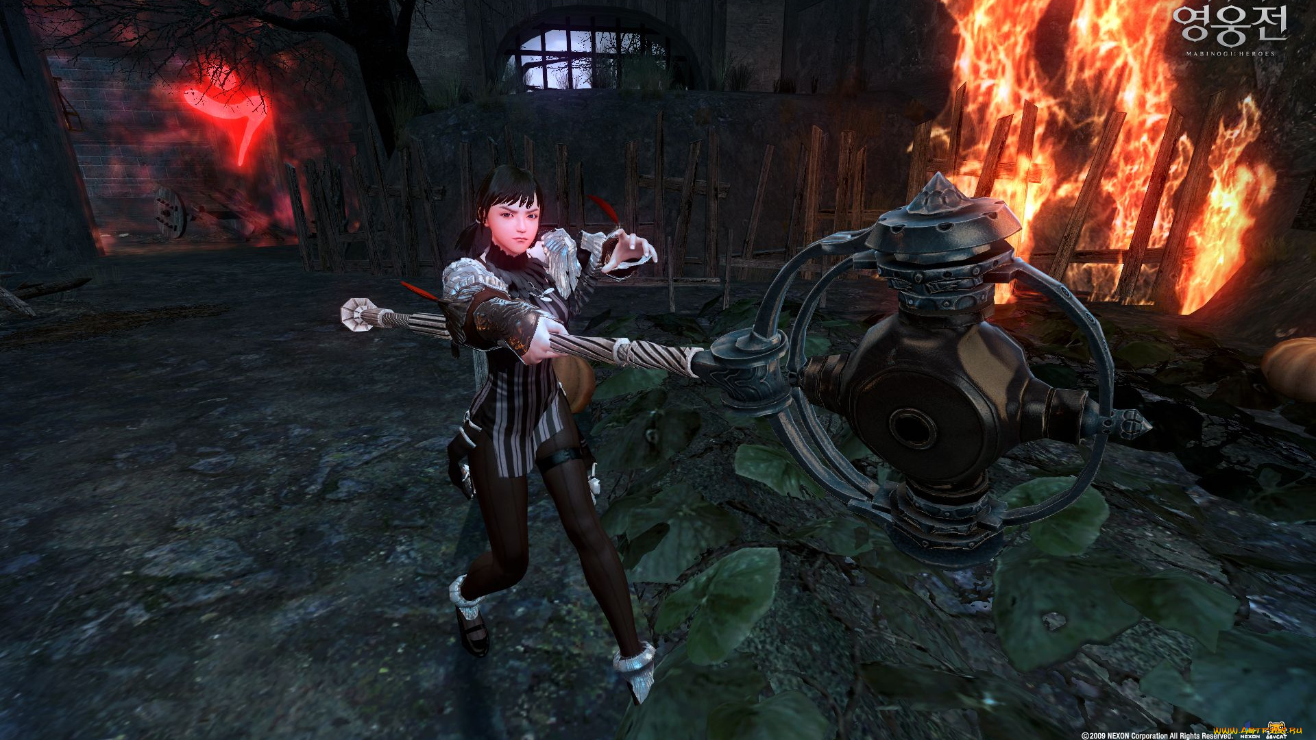 видео, игры, vindictus, магия, огонь