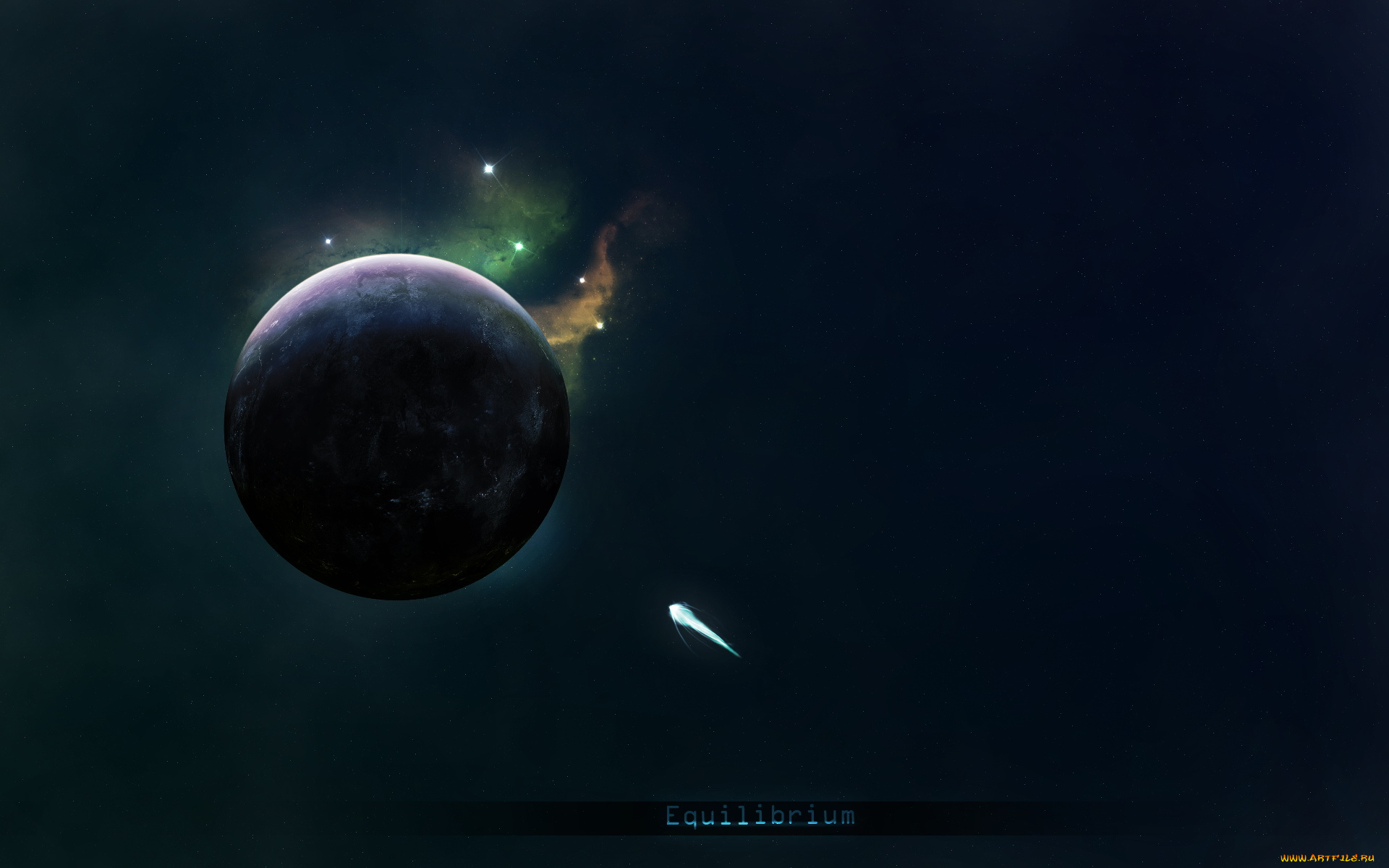 космос, арт, звёзды, планета