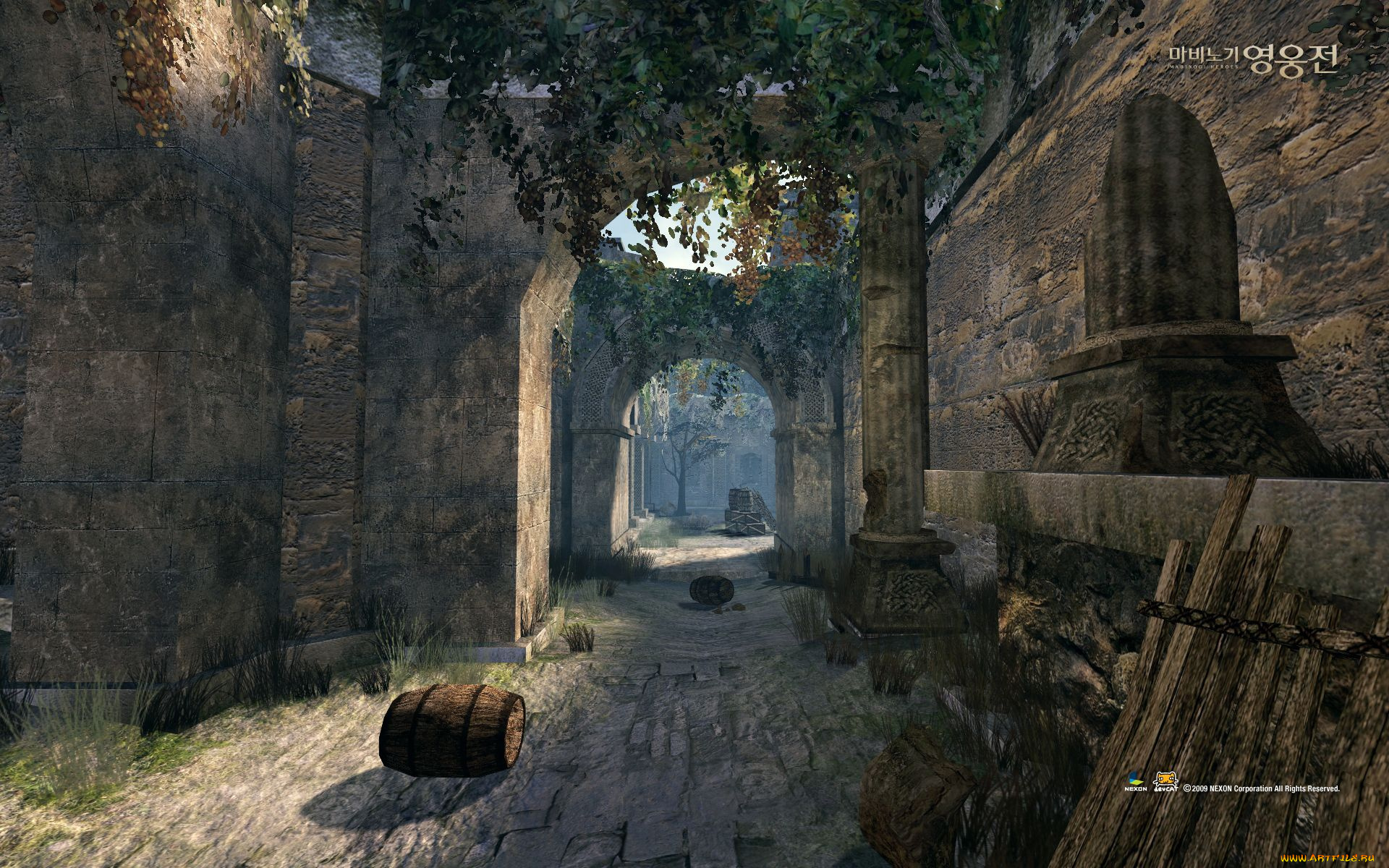 видео, игры, vindictus, улица, двор