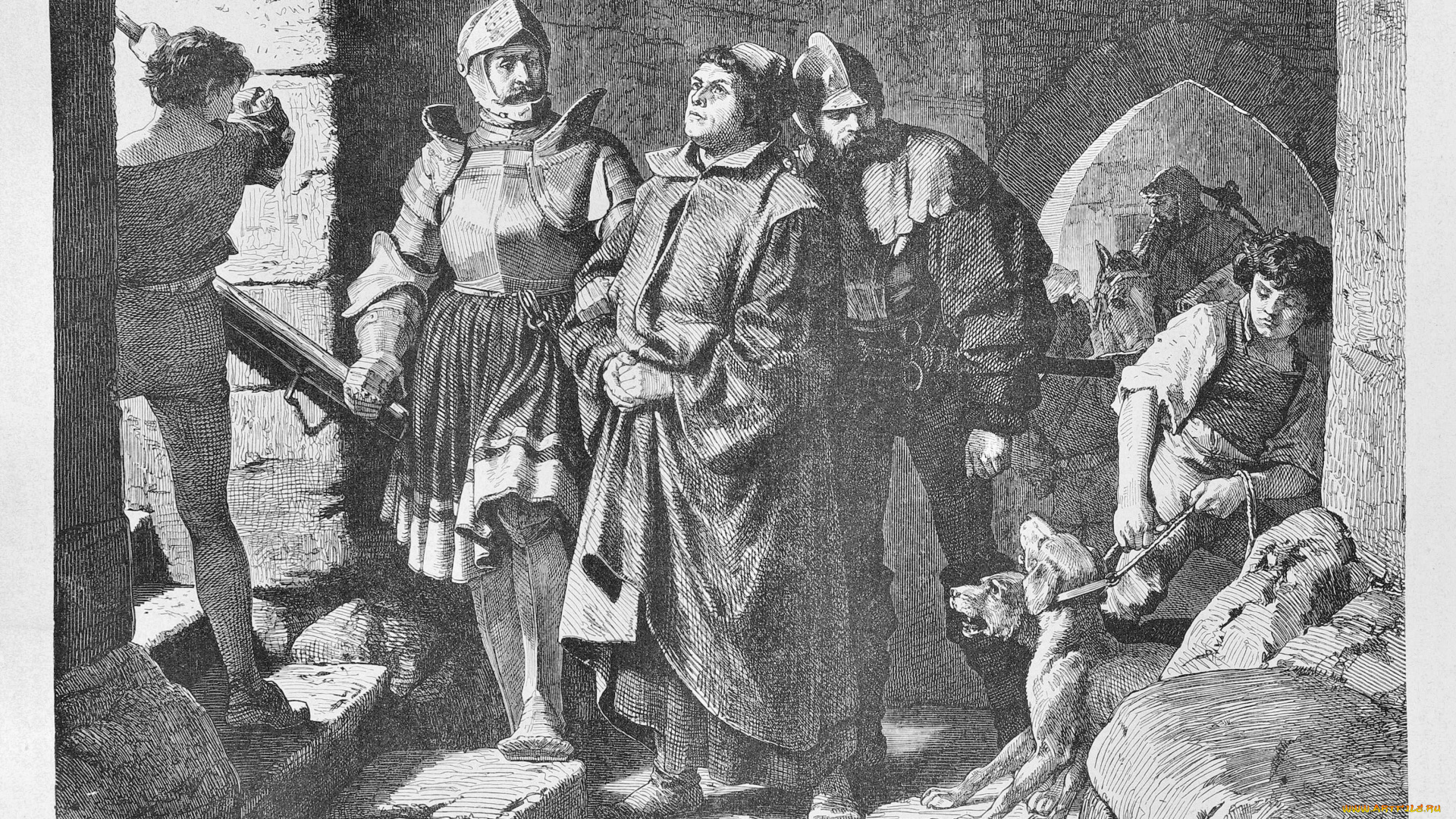 рисованные, caspar, david, friedrich, немецкий, живописец