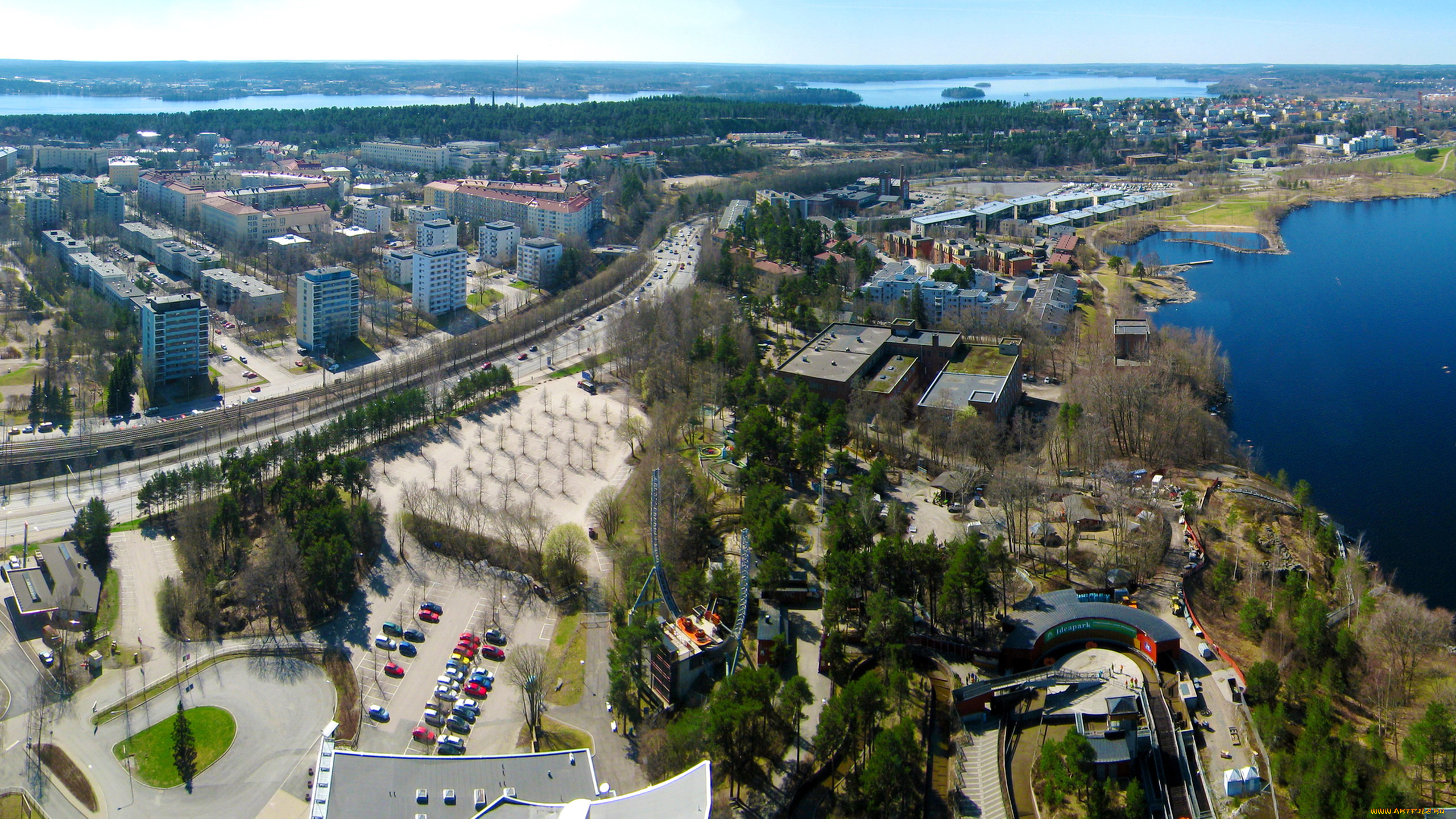 tampere, финляндия, города, панорамы, панорама