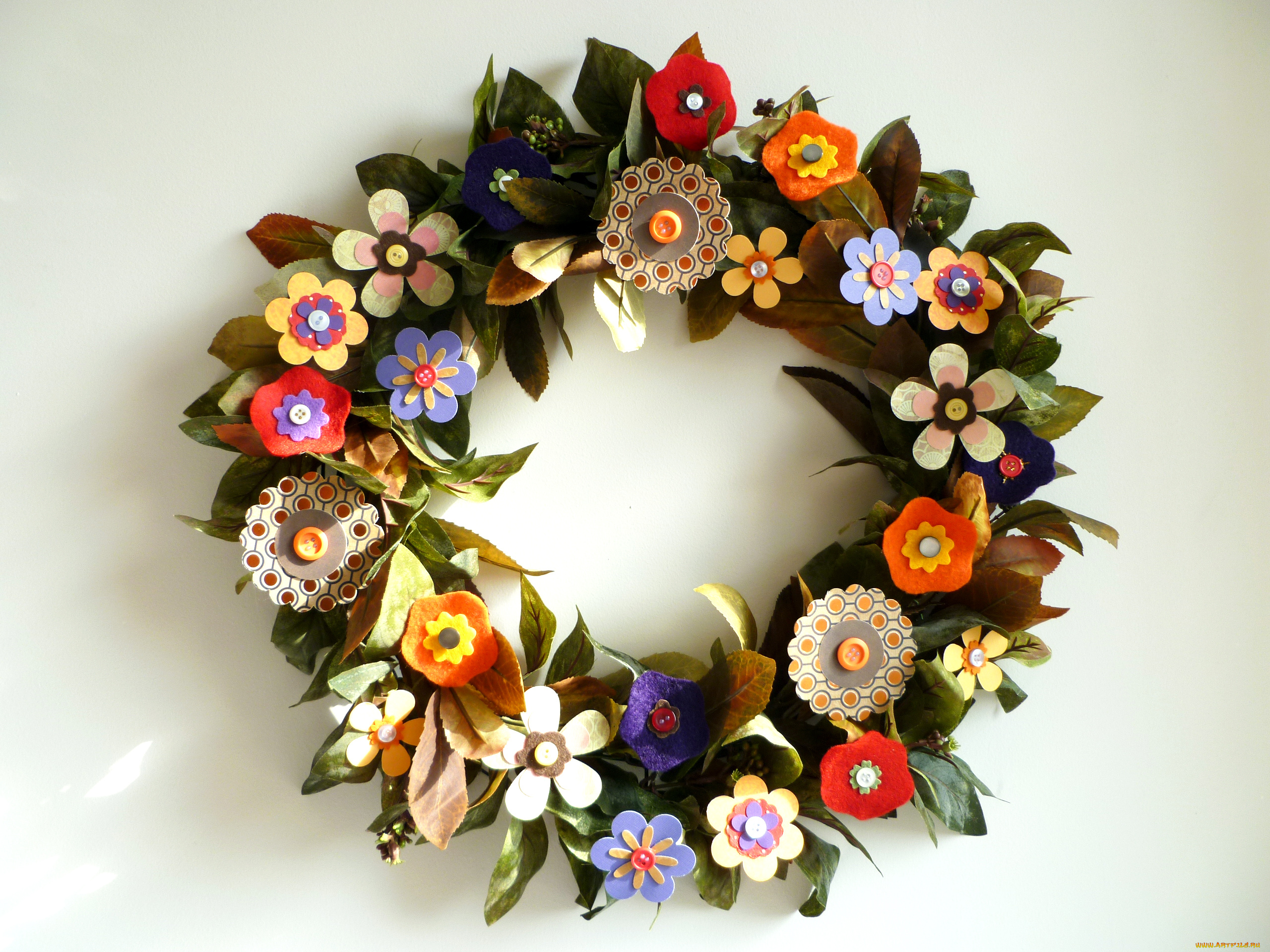 разное, ремесла, поделки, рукоделие, цветы, венок